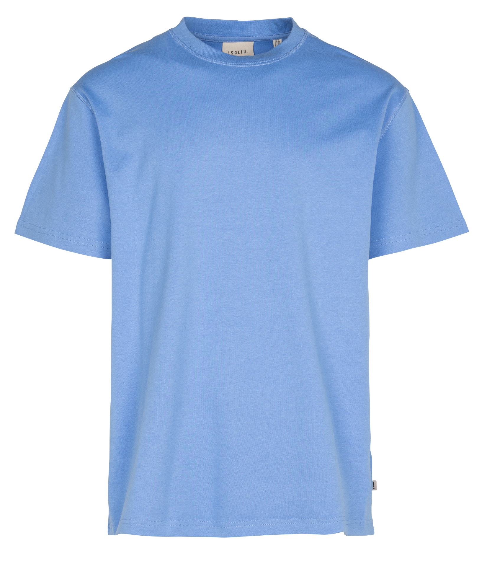 Tee-shirt droit col rond en coton SOLID