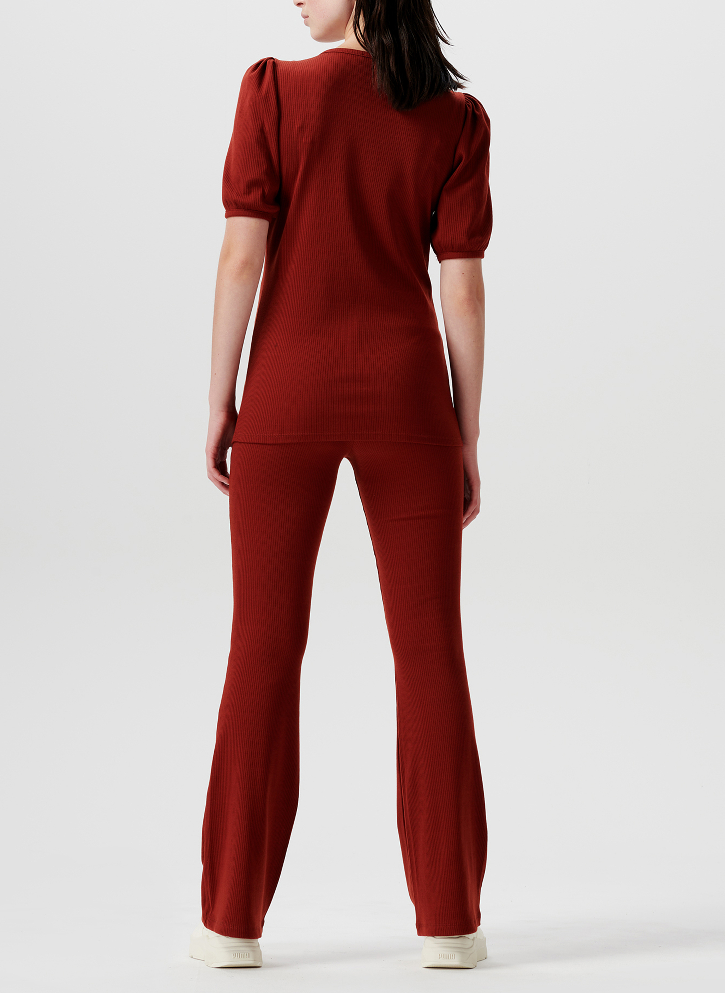 Top van stretchstof met ronde hals SUPERMOM Rood