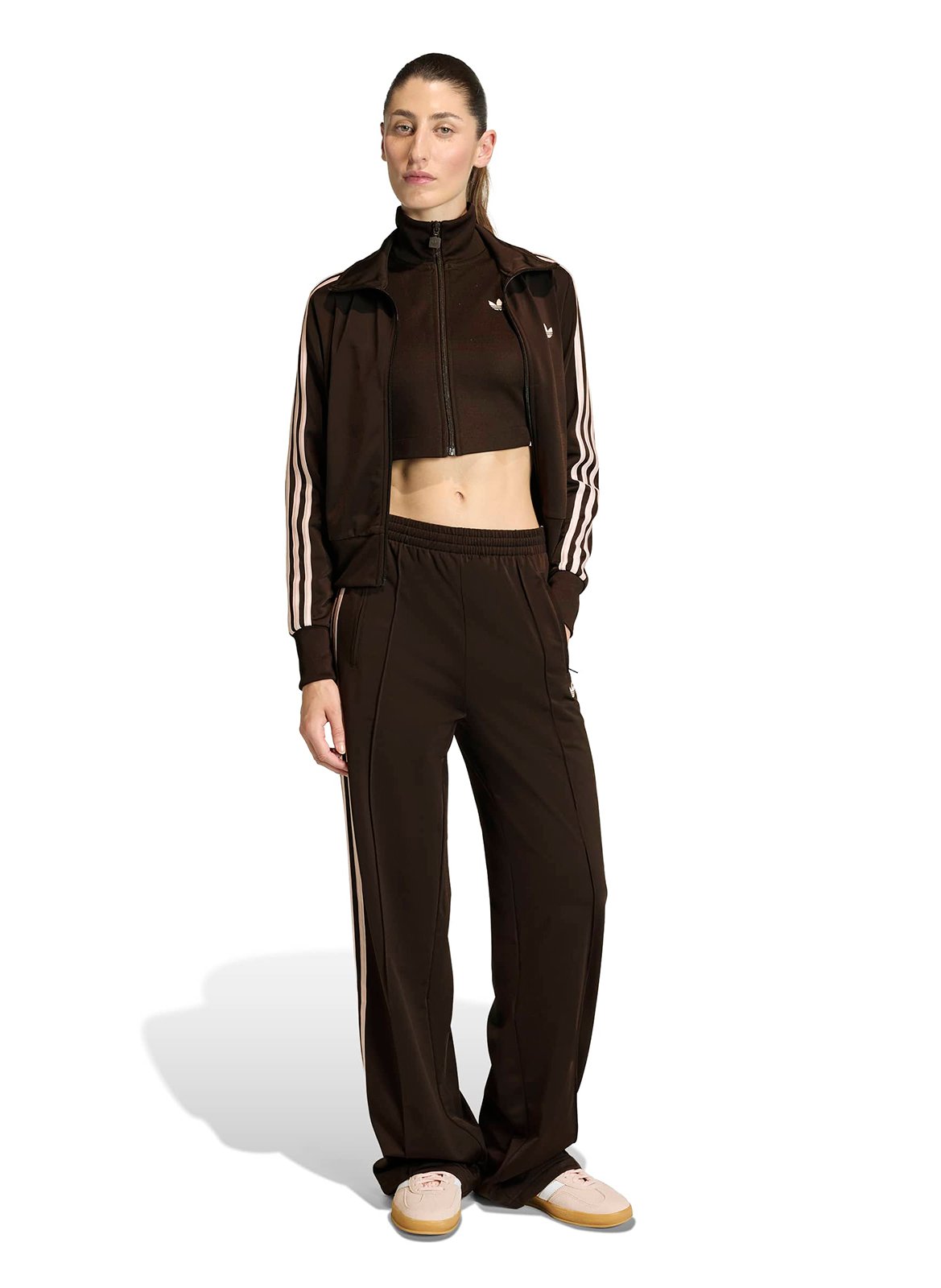 High-rise straight joggers ADIDAS Brown