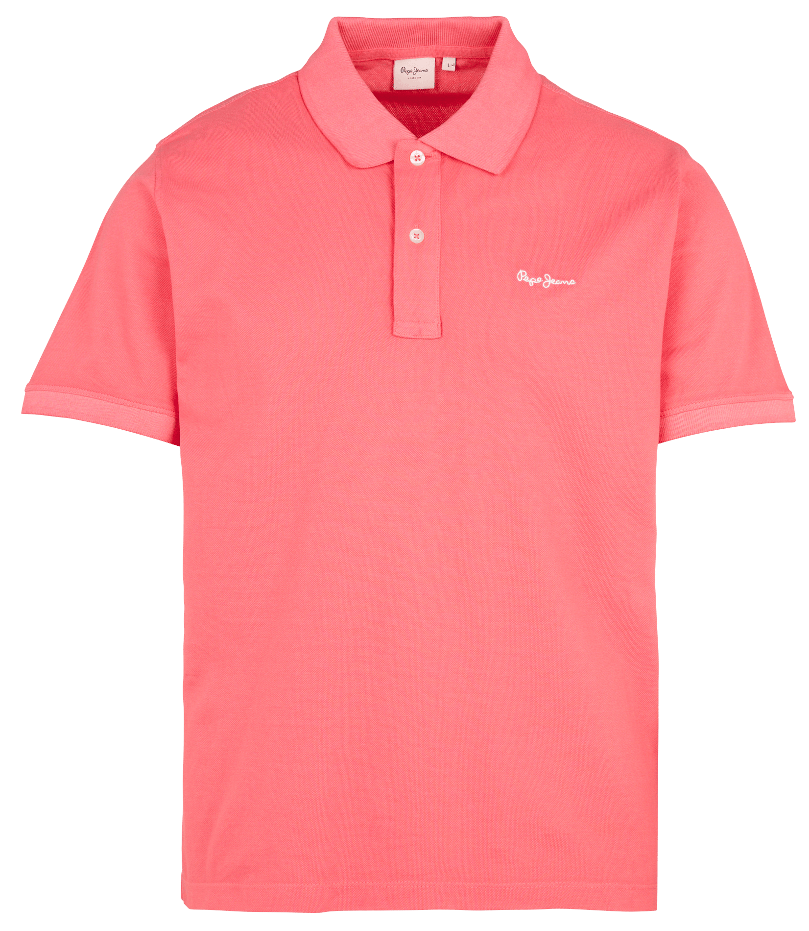 Embroidered cotton polo shirt PEPE JEANS Orange