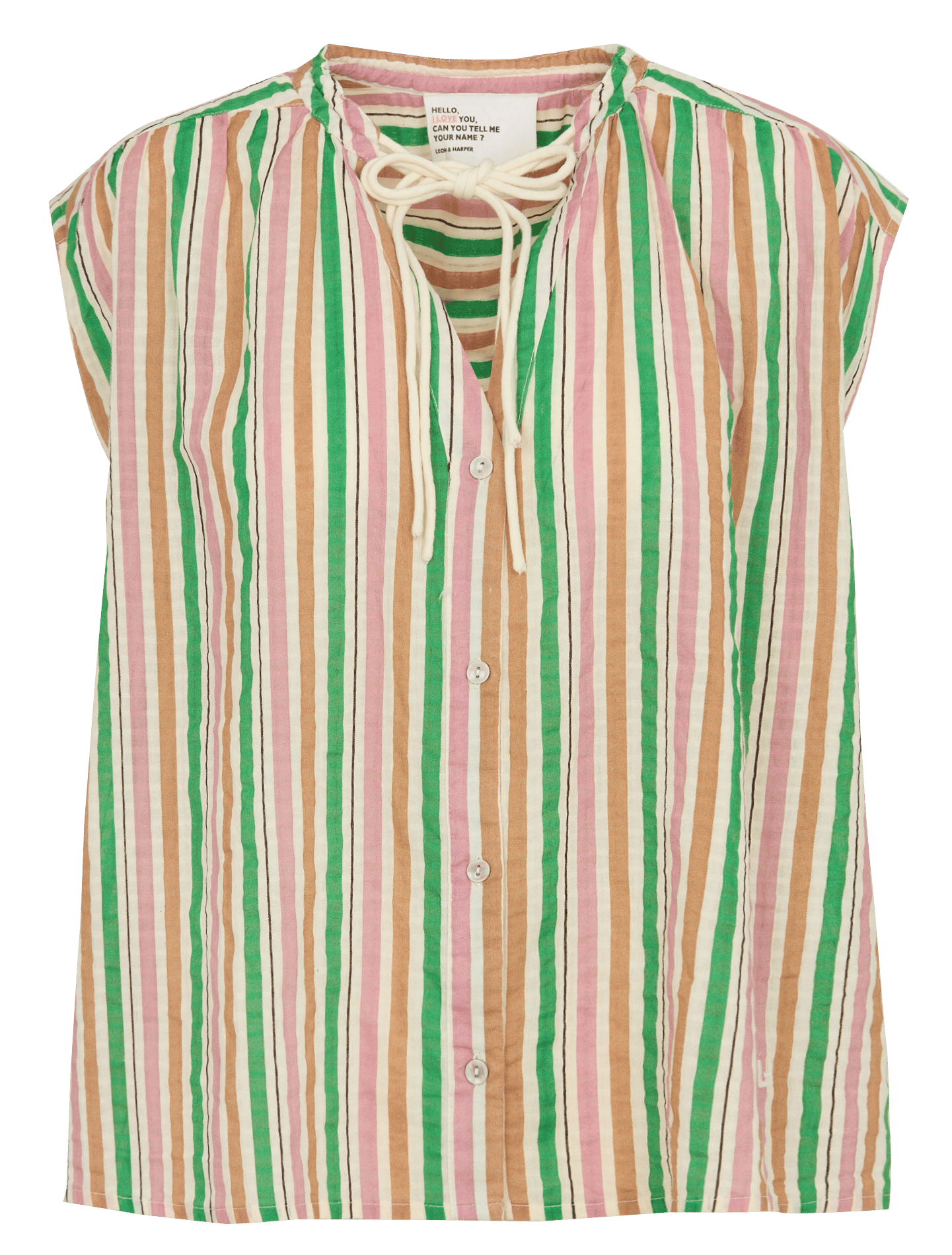 Organic cotton loose-fit shirt LEON & HARPER Multicolored