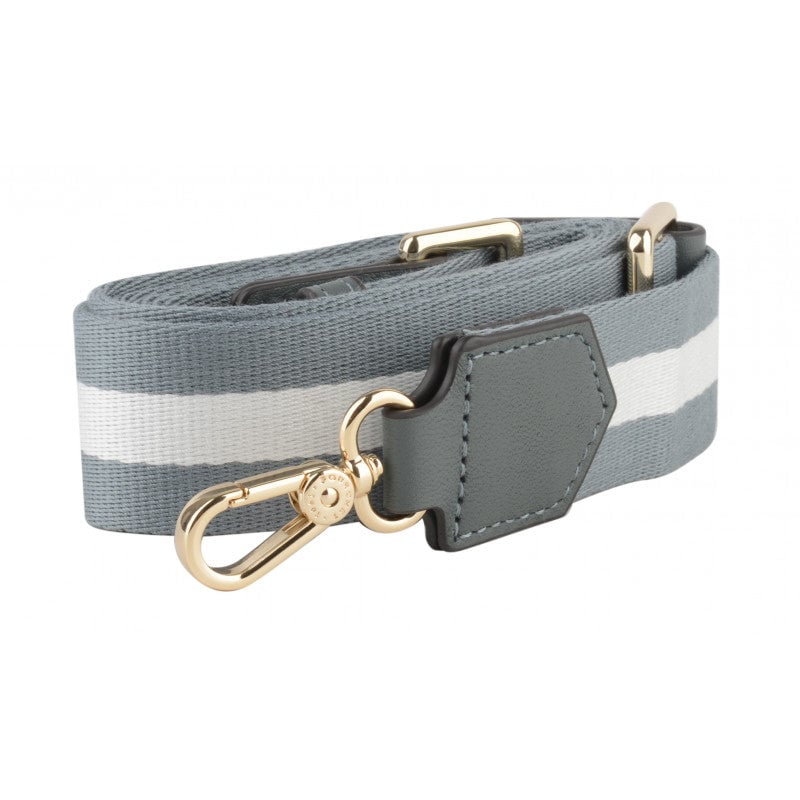 Cotton shoulder strap trimmed with leather POURCHET