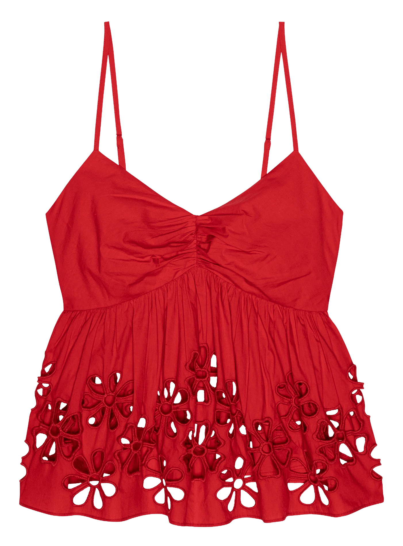 Effen singlet met V-hals RAILS Rood