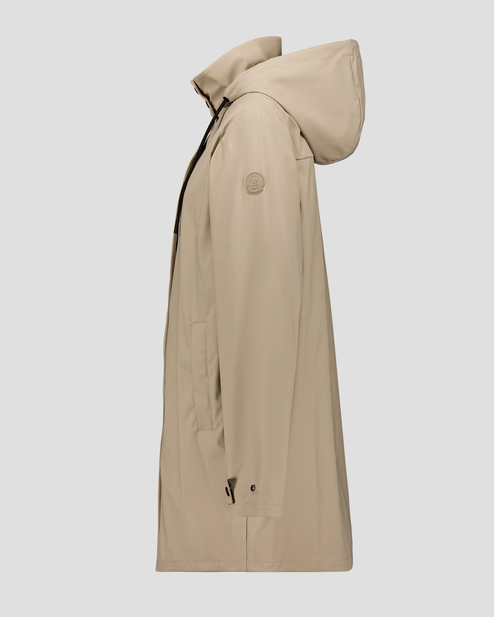 Denisa mid-length windbreaker. JOTT Beige