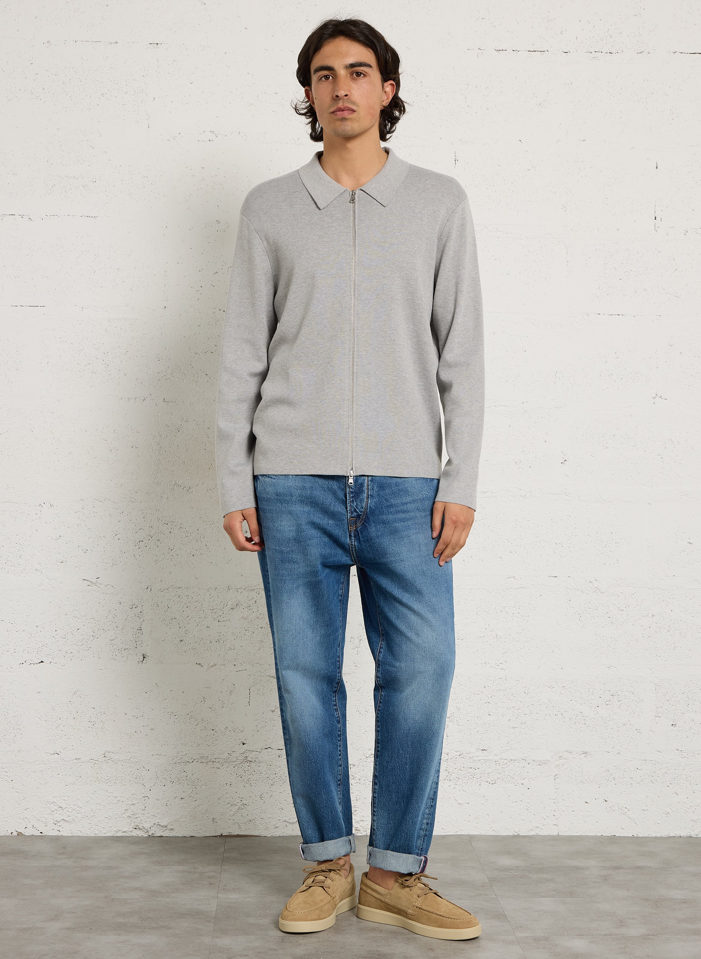 Jean droit en coton LE TEMPS DES CERISES Bleu