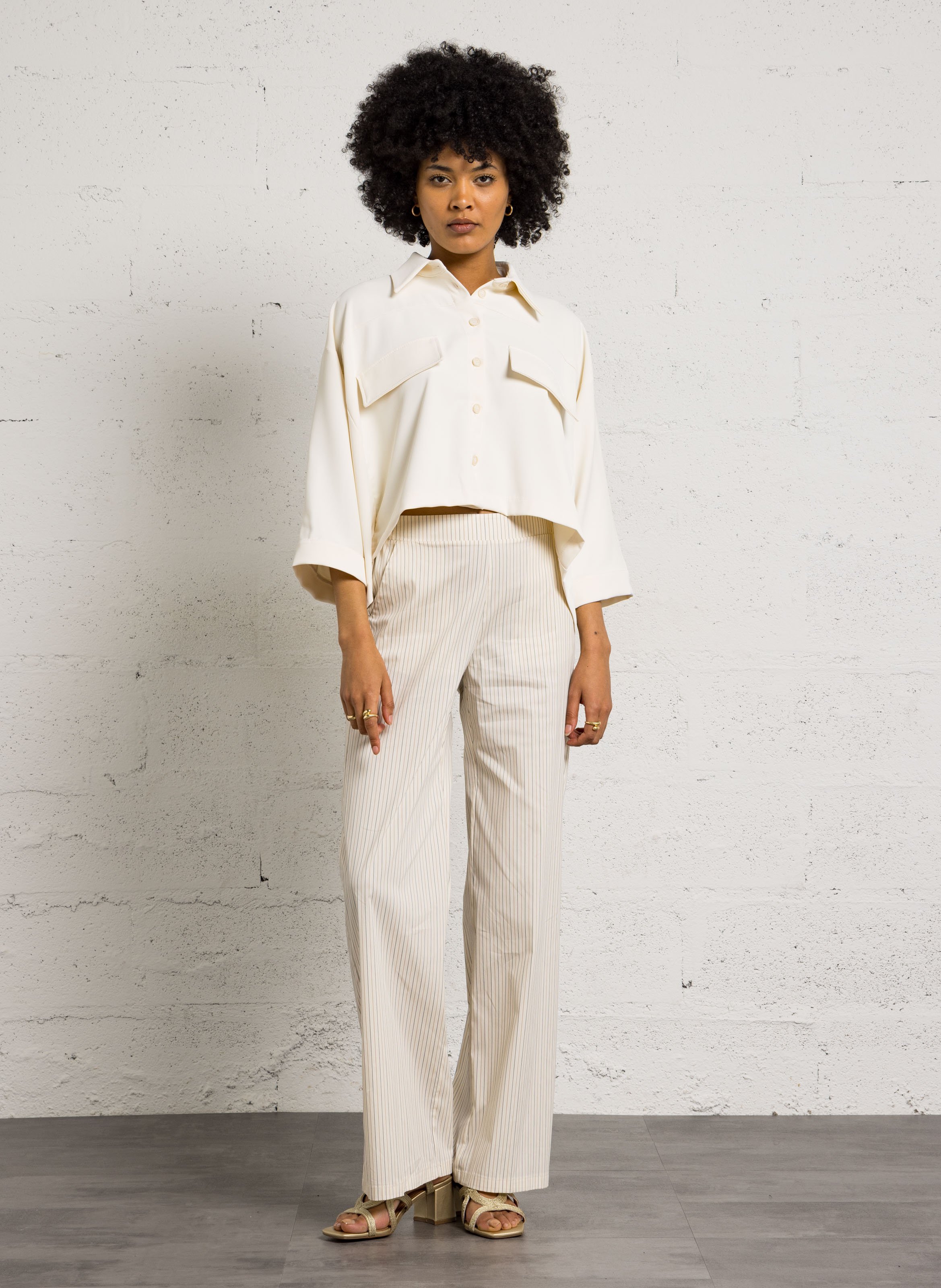 Blouse met klassieke kraag IMPERIAL Wit