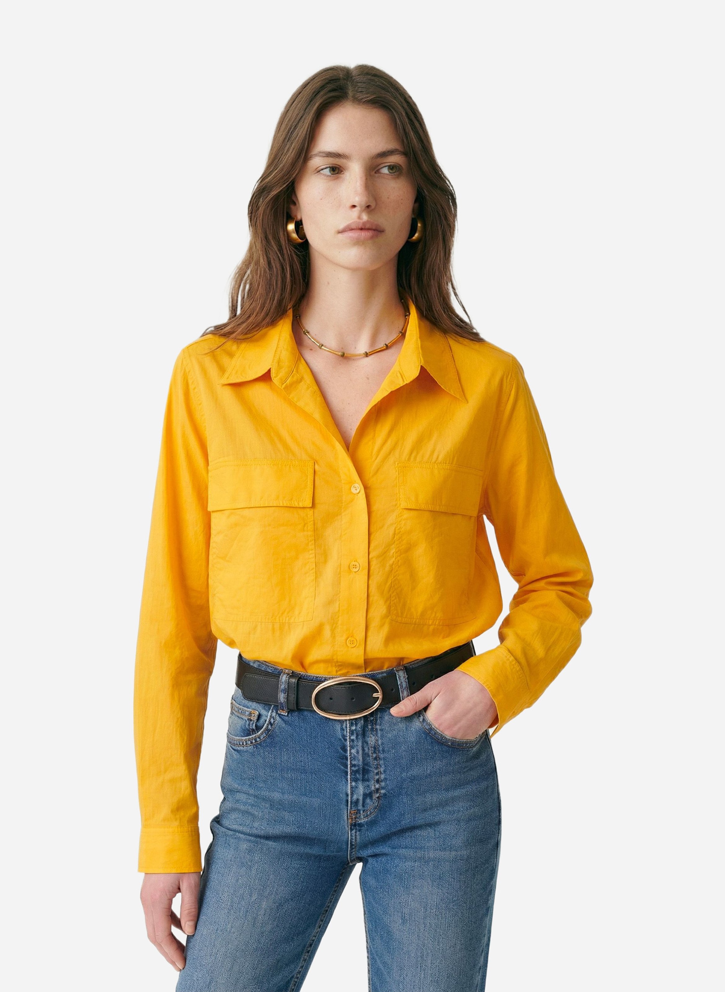 Colonel plain shirt VANESSA BRUNO Yellow