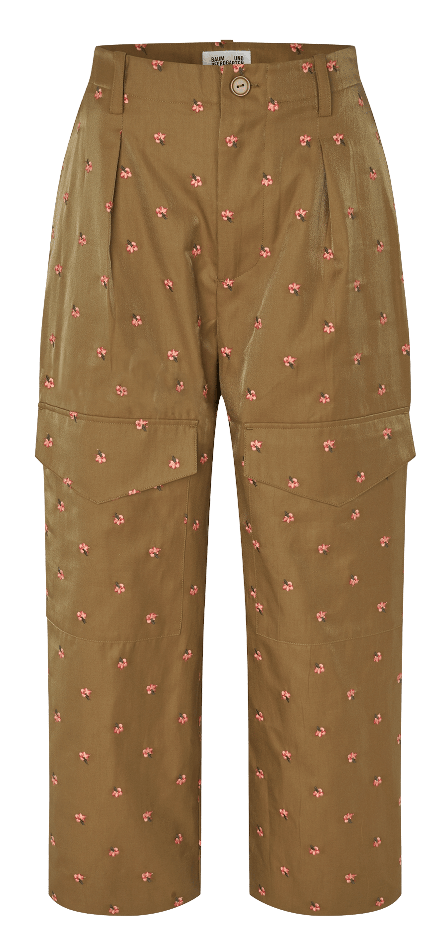 High-waisted printed trousers BAUM UND PFERDGARTEN Brown