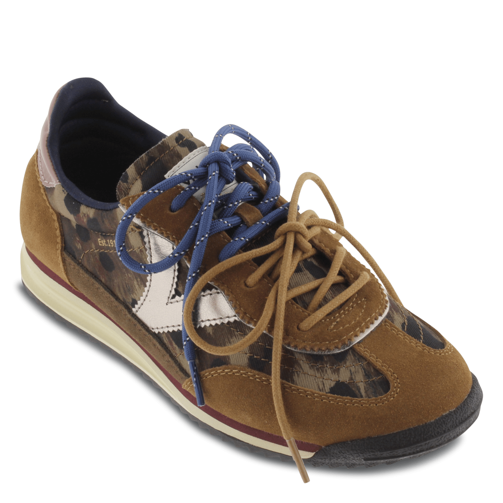 Low-top sneakers with double laces VICTORIA Brown