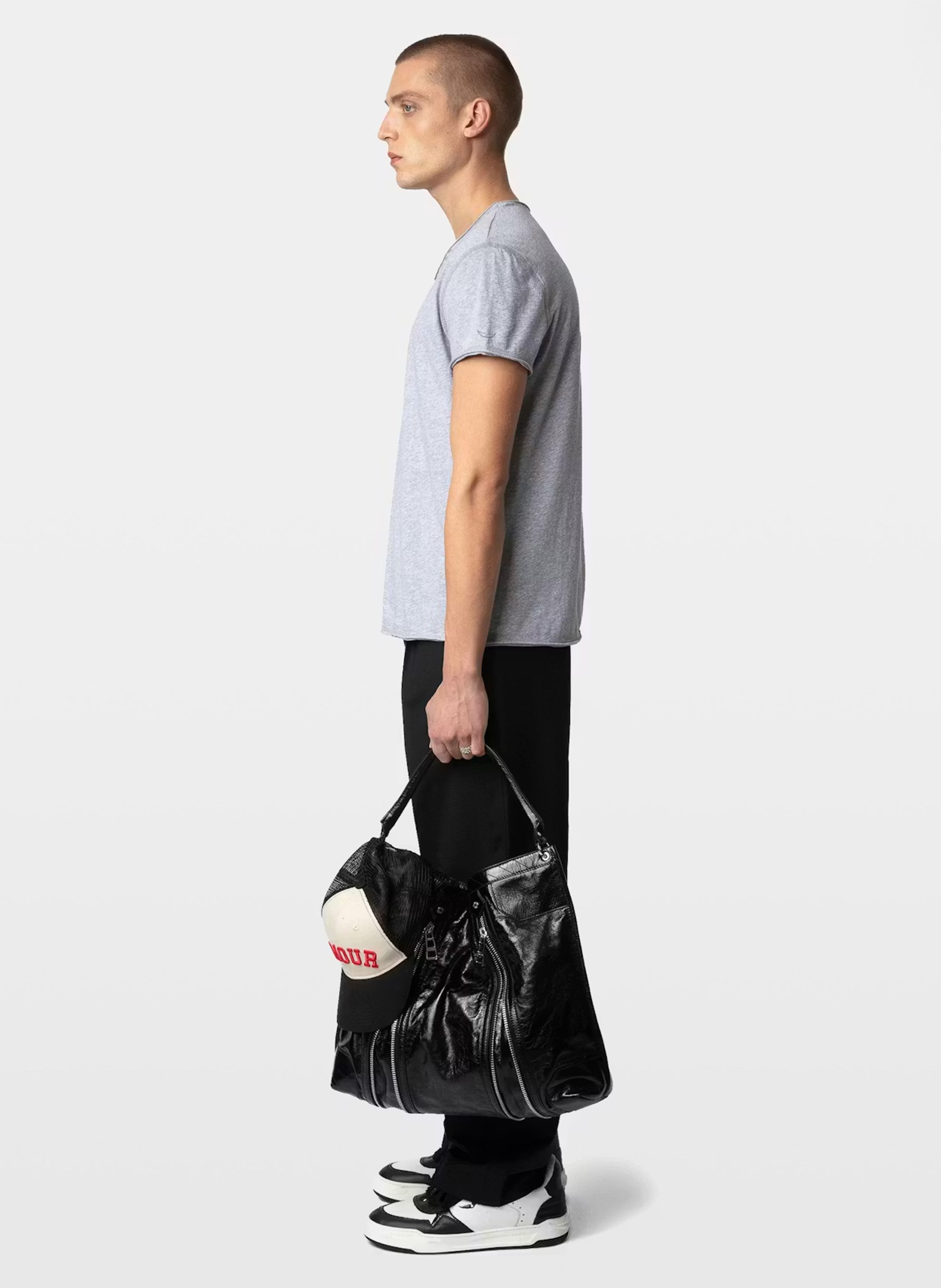 Tee-shirt droit en coton bio ZADIG&VOLTAIRE Gris