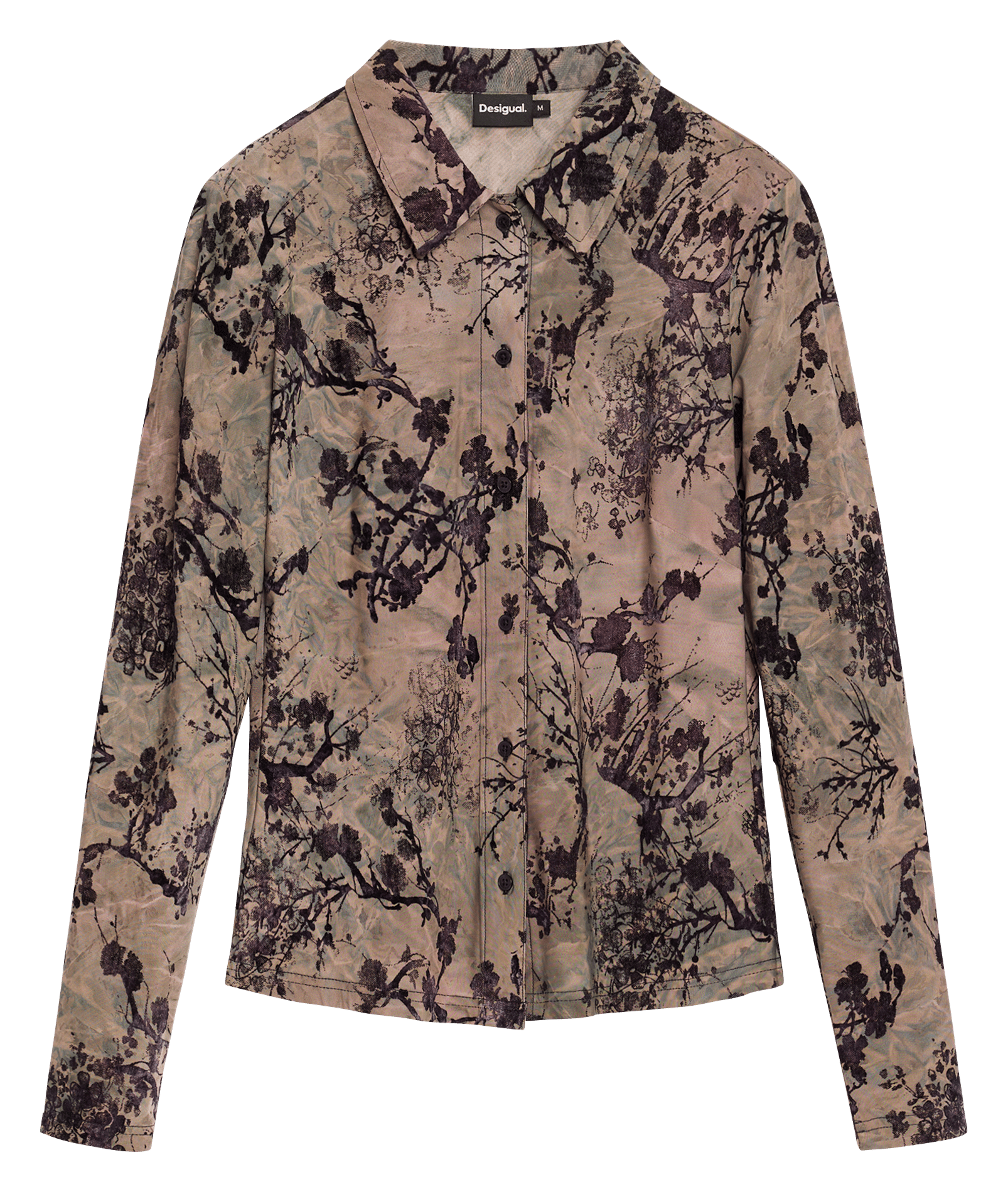 Getailleerd shirt met print DESIGUAL Zwart
