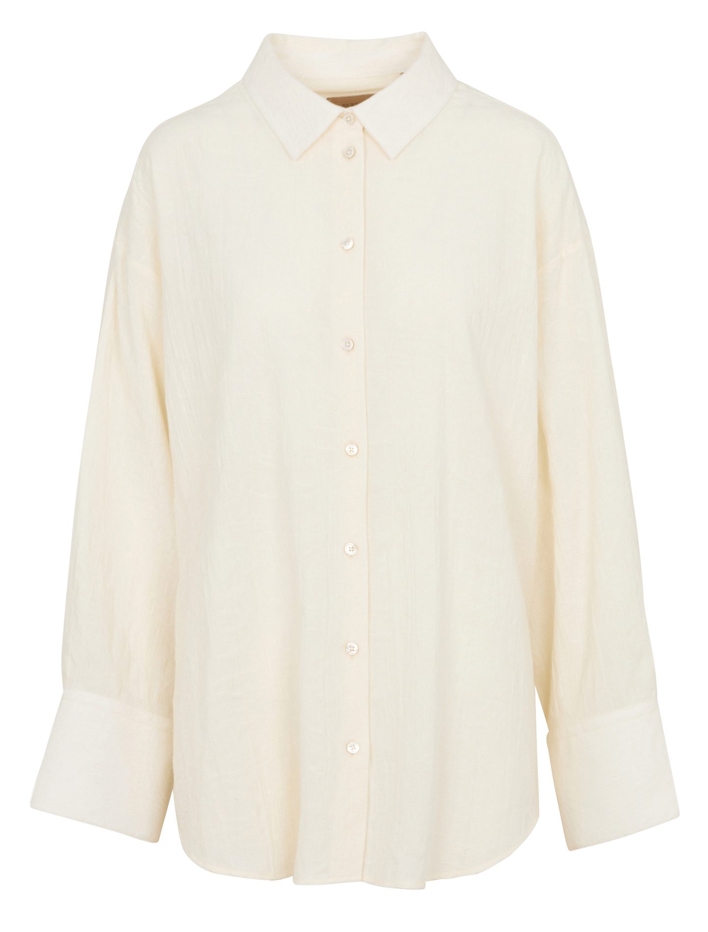 Textured oversized cotton shirt RUE DE TOKYO Beige