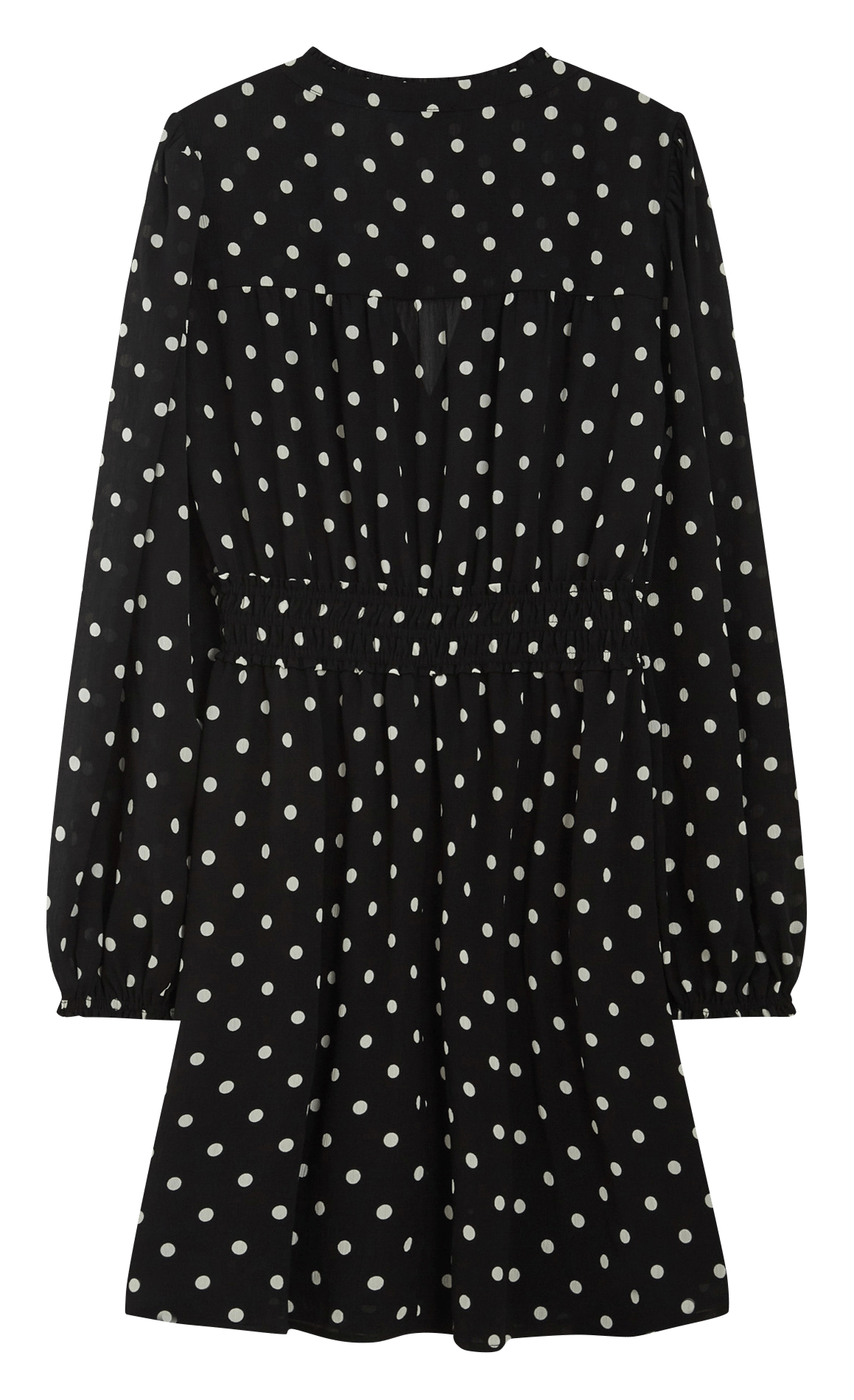 Robe courte col V imprimée GRACE ET MILA Noir
