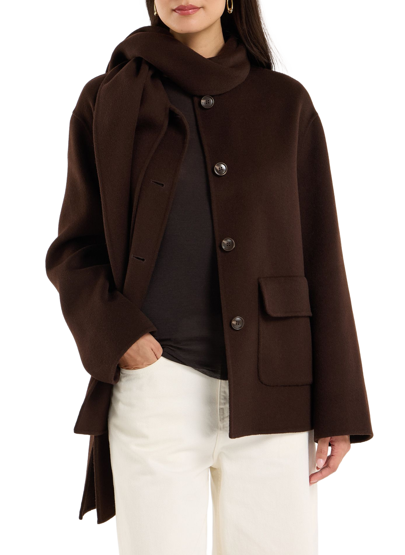 Sacha mixed wool coat SAISON 1865 Brown