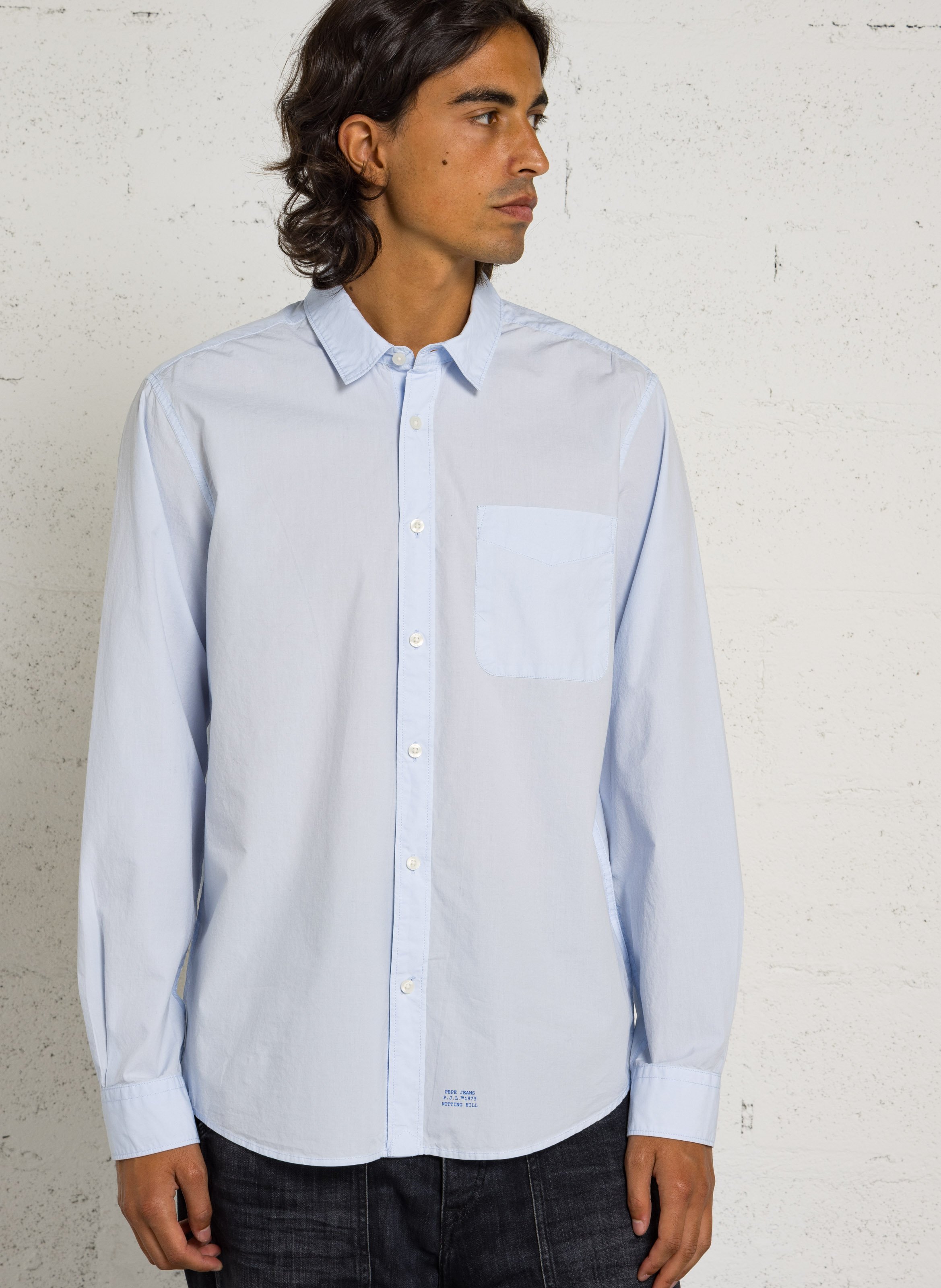 Colonel - Einfarbiges Hemd PEPE JEANS Blau