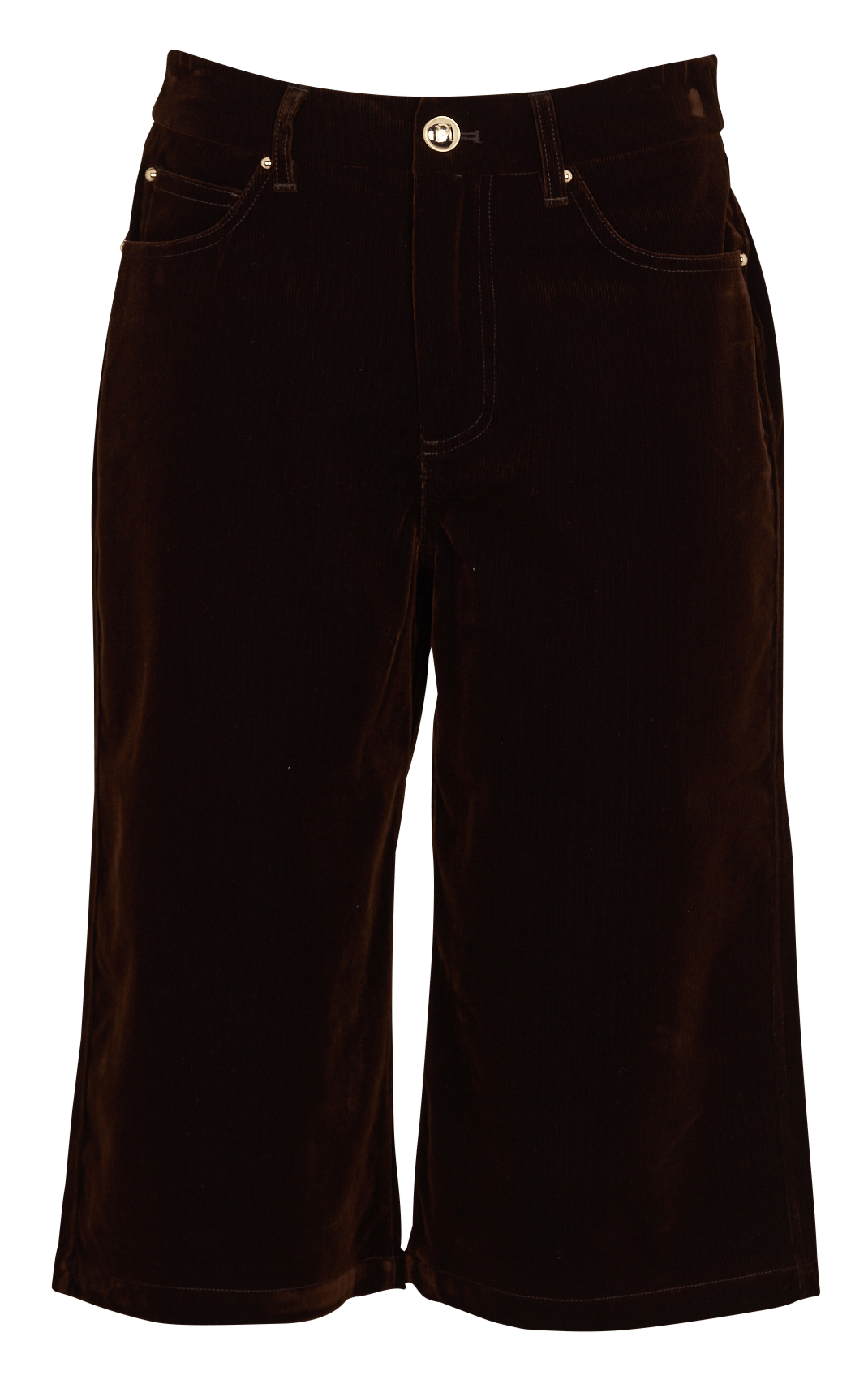 Wide-leg corduroy Bermuda shorts PETITE MENDIGOTE Brown