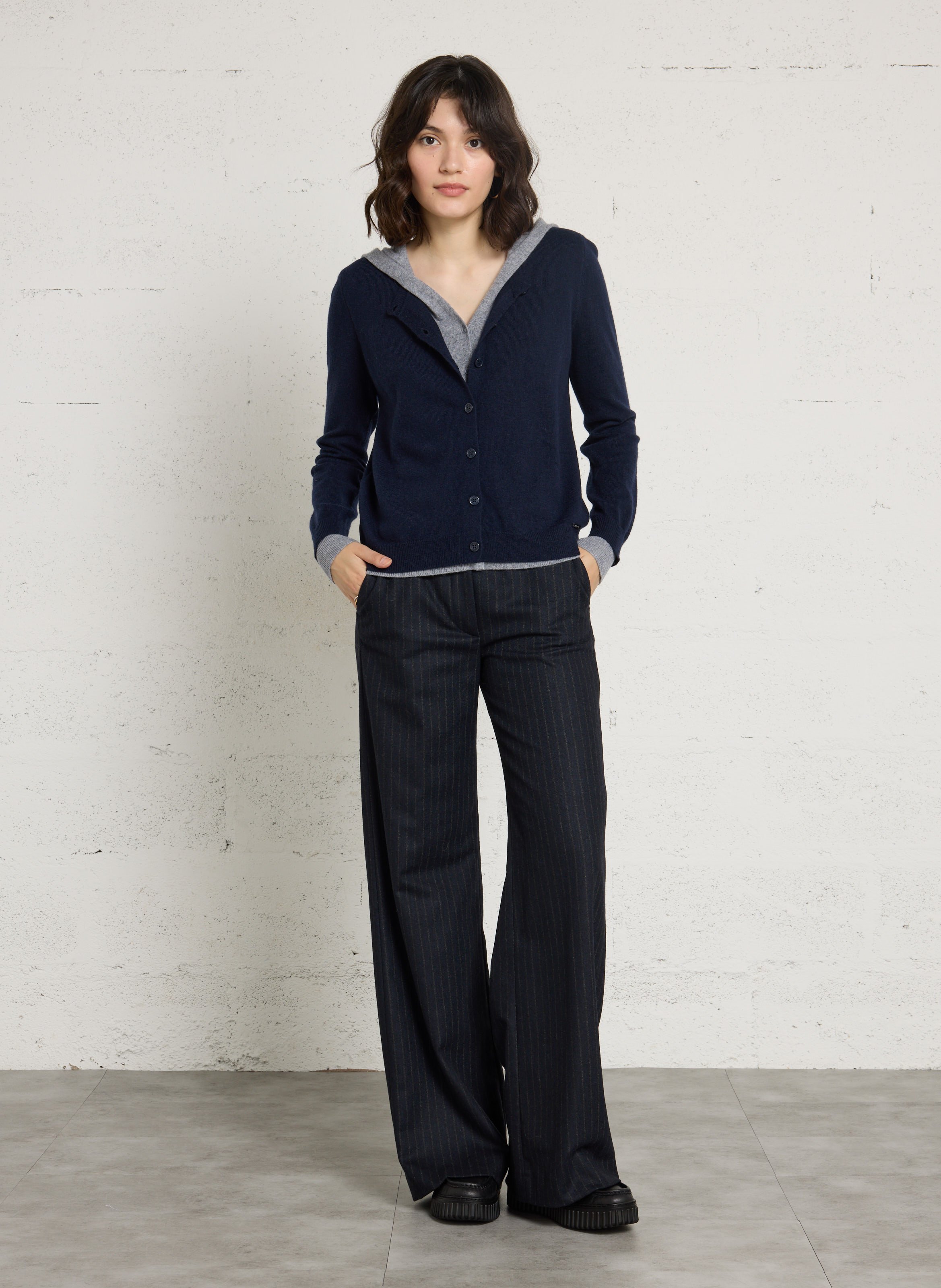 Gerade geschnittene Streifenhose HARTFORD Blau