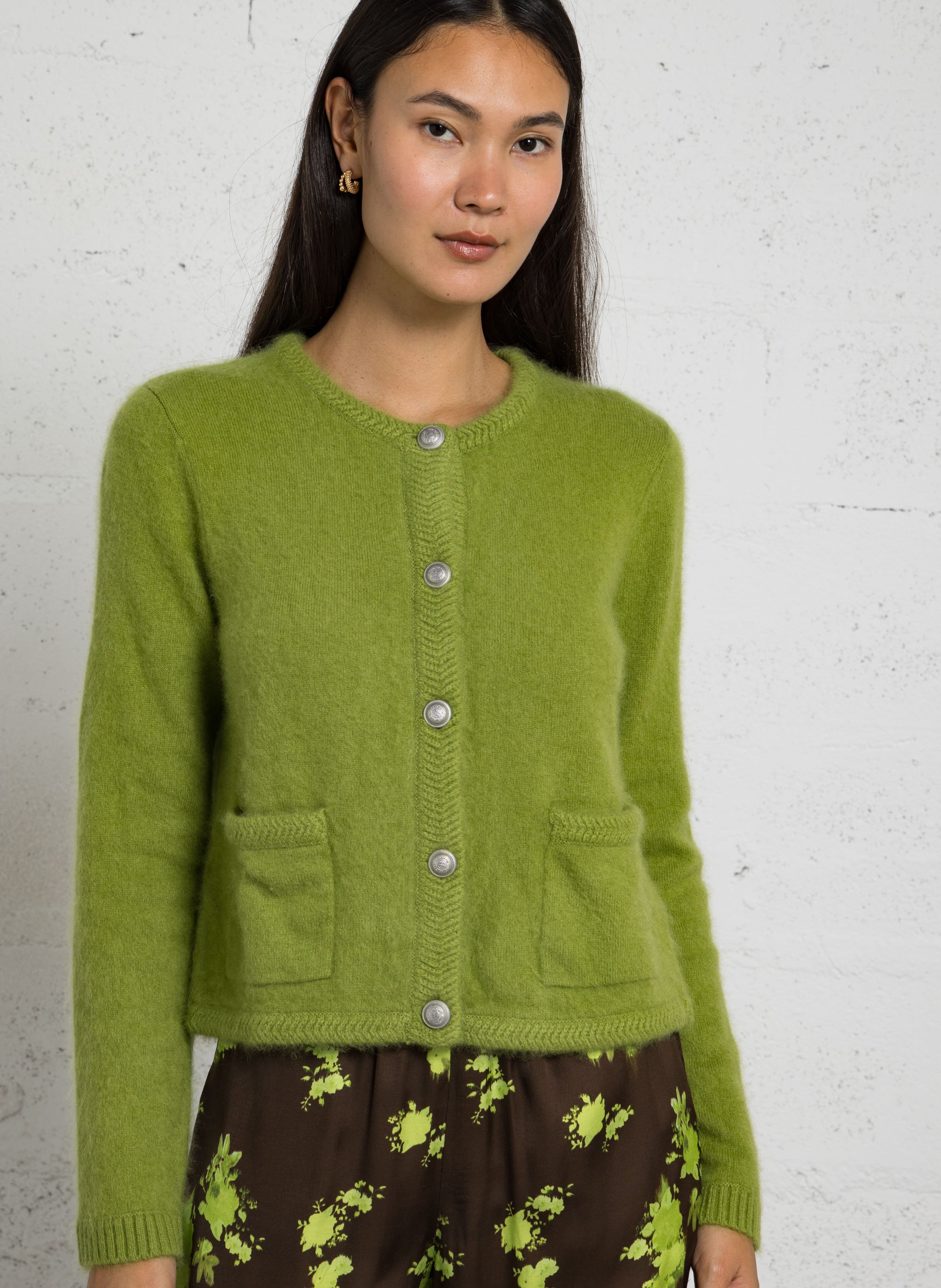 Strickjacke aus Wolle mit Rundhalsausschnitt IKKS