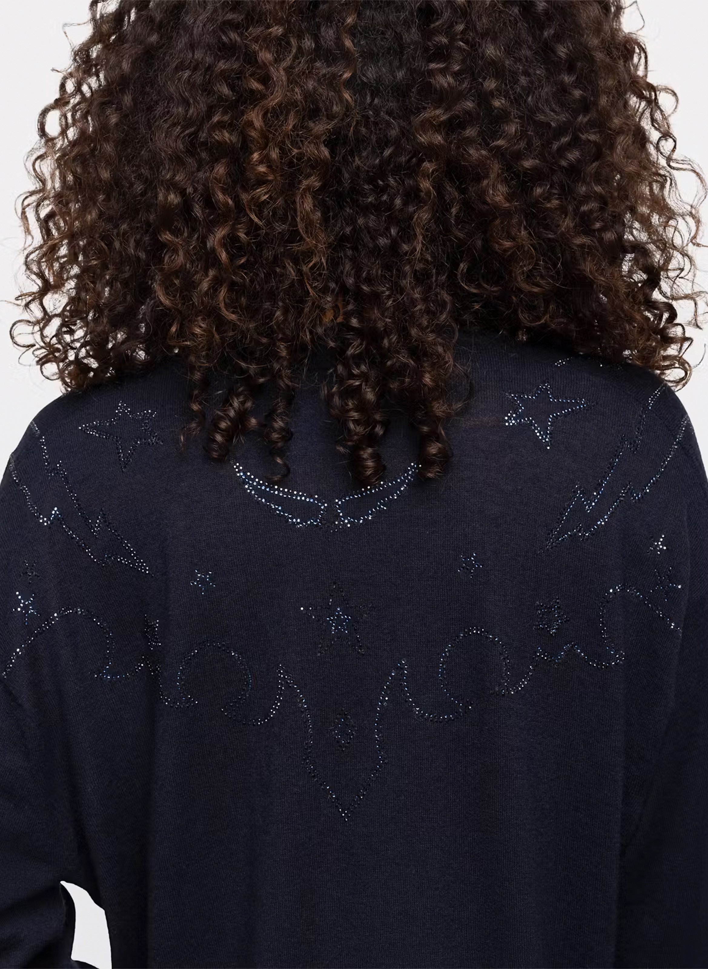 Pull ample à col v en cachemire ZADIG&VOLTAIRE Bleu