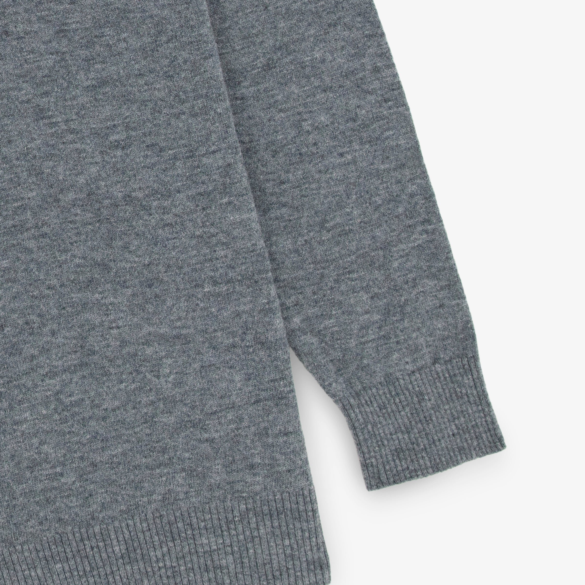 Light grey marl crew-neck sweater with Serge Blanco x TFC pilot badge SERGE BLANCO Grey