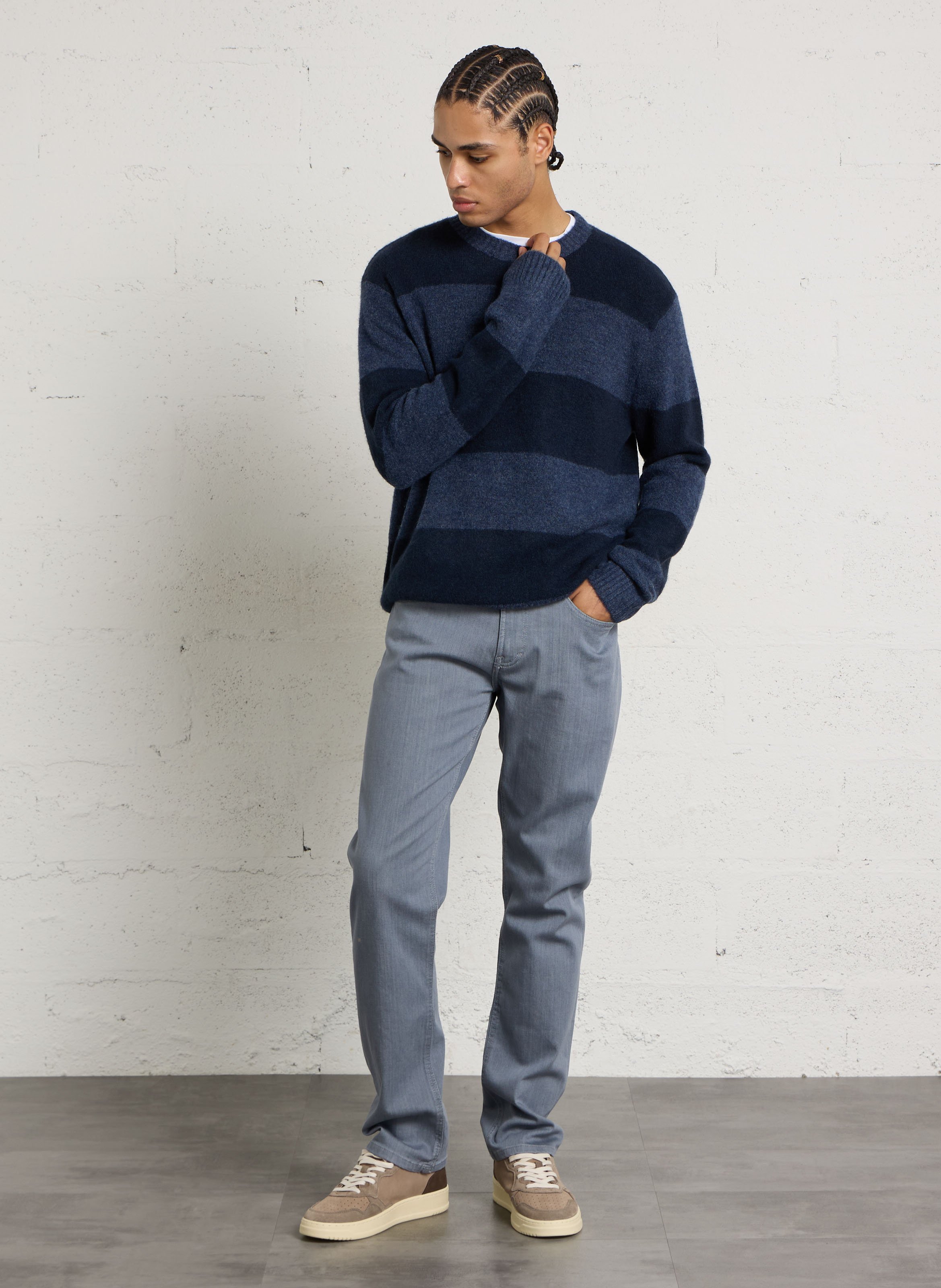 Gerader Streifenpullover PEPE JEANS Blau
