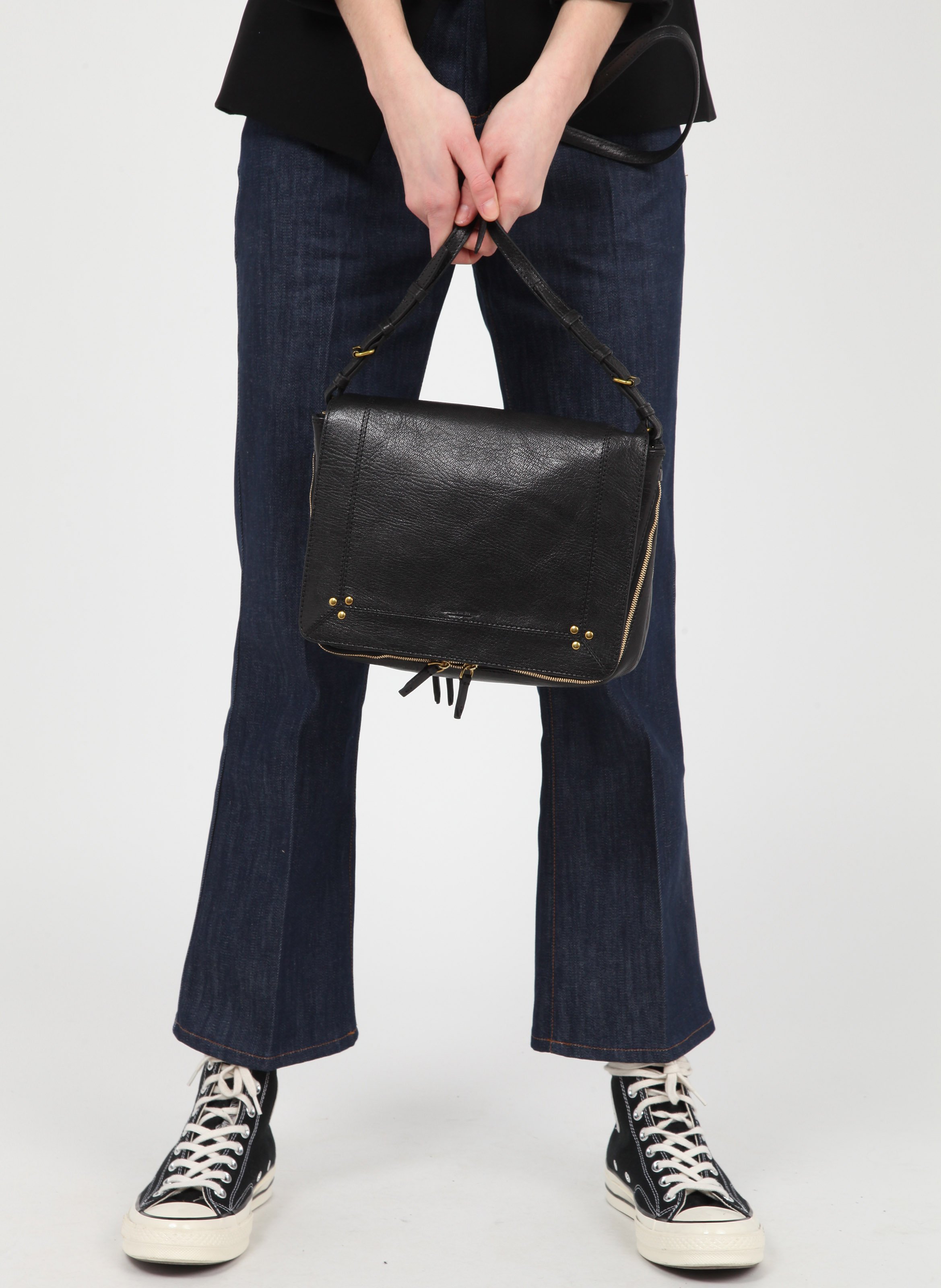 Leder-Umhängetasche JEROME DREYFUSS Schwarz