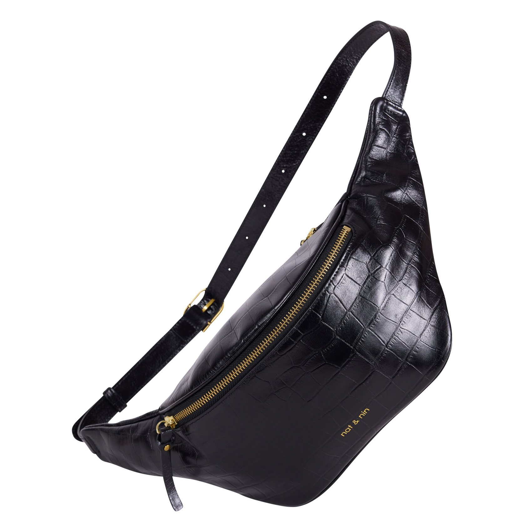 Sac banane en cuir  NAT & NIN Noir