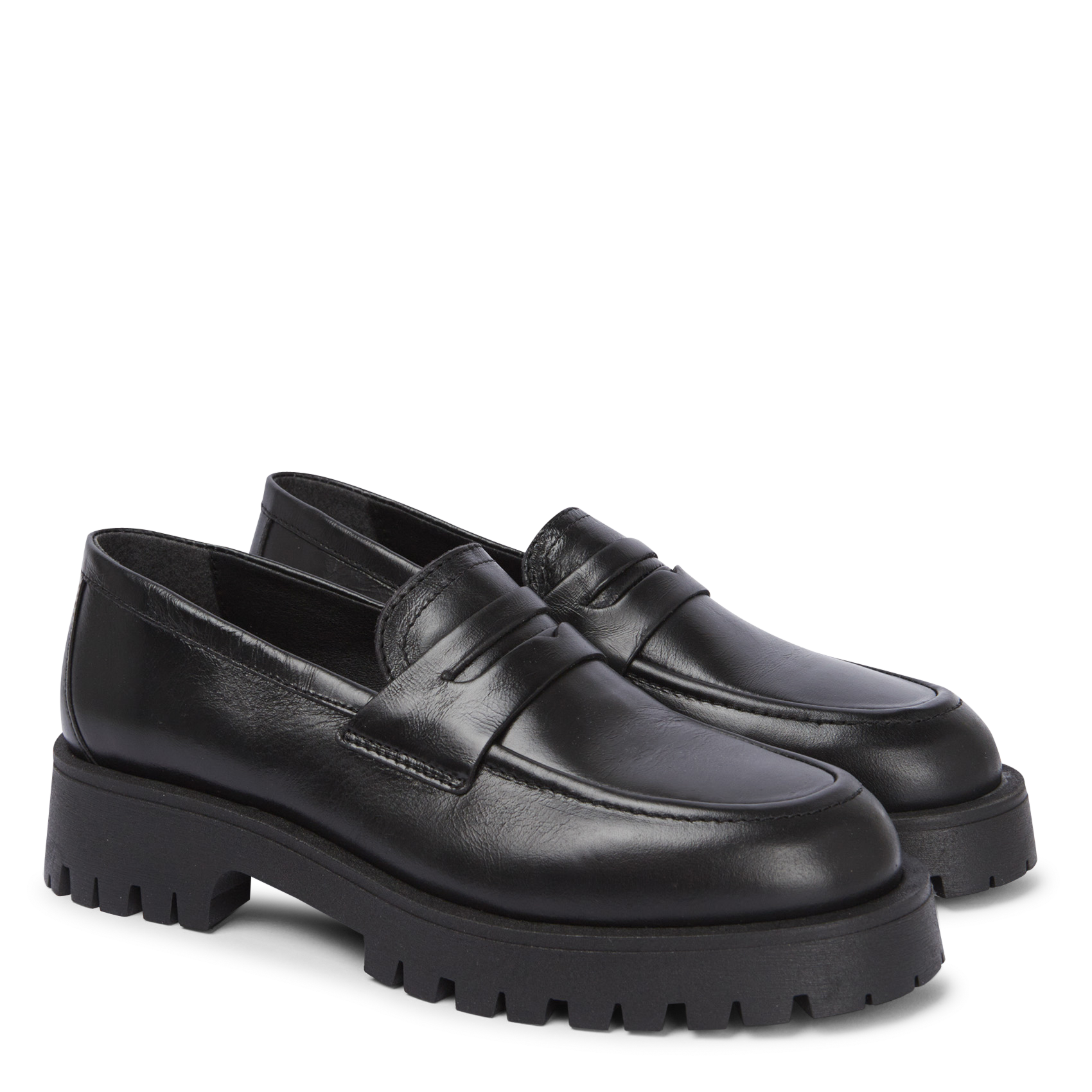 Leather loafers LA FEE MARABOUTEE Black