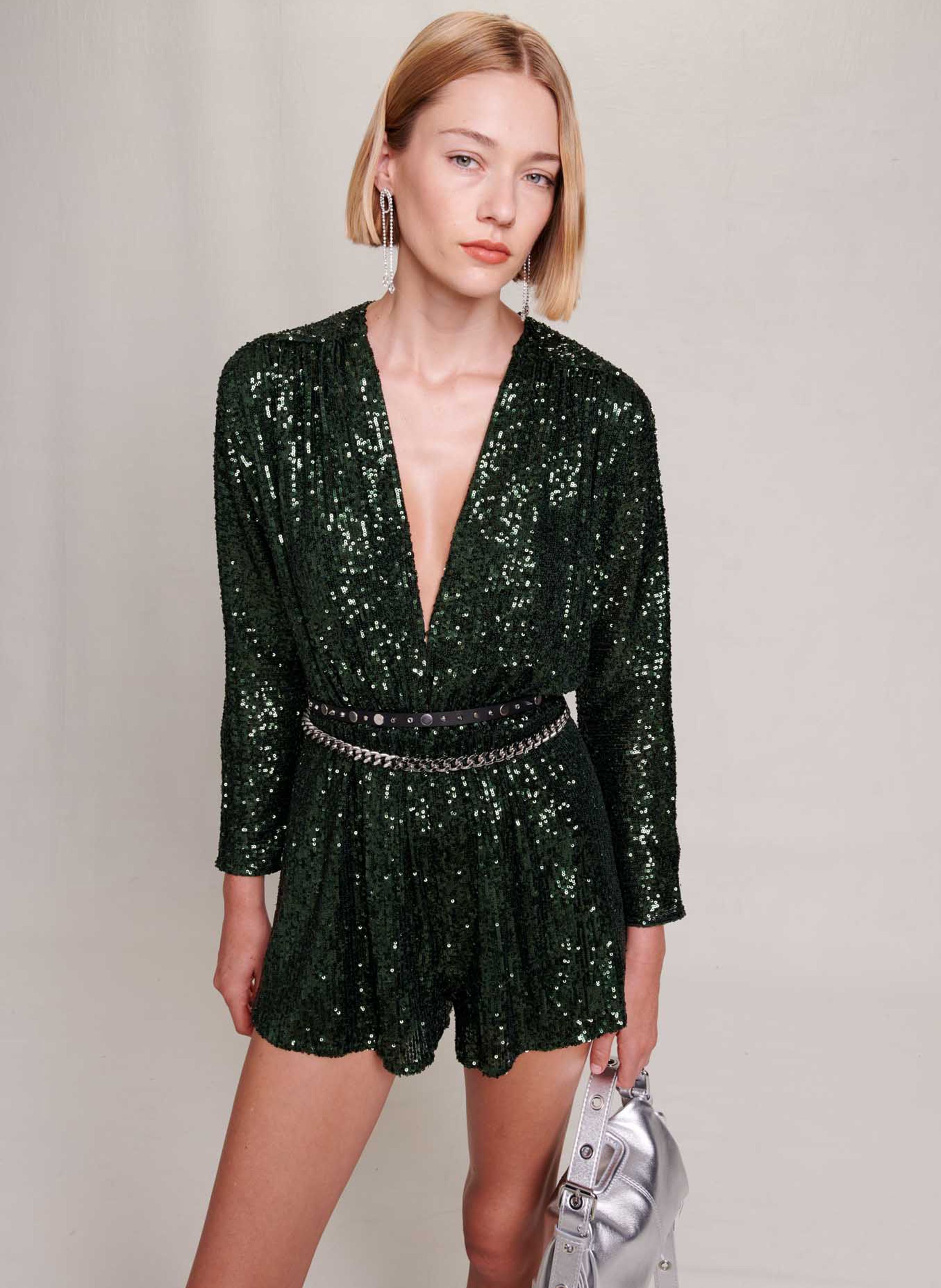 Sequin cheap short jumpsuit