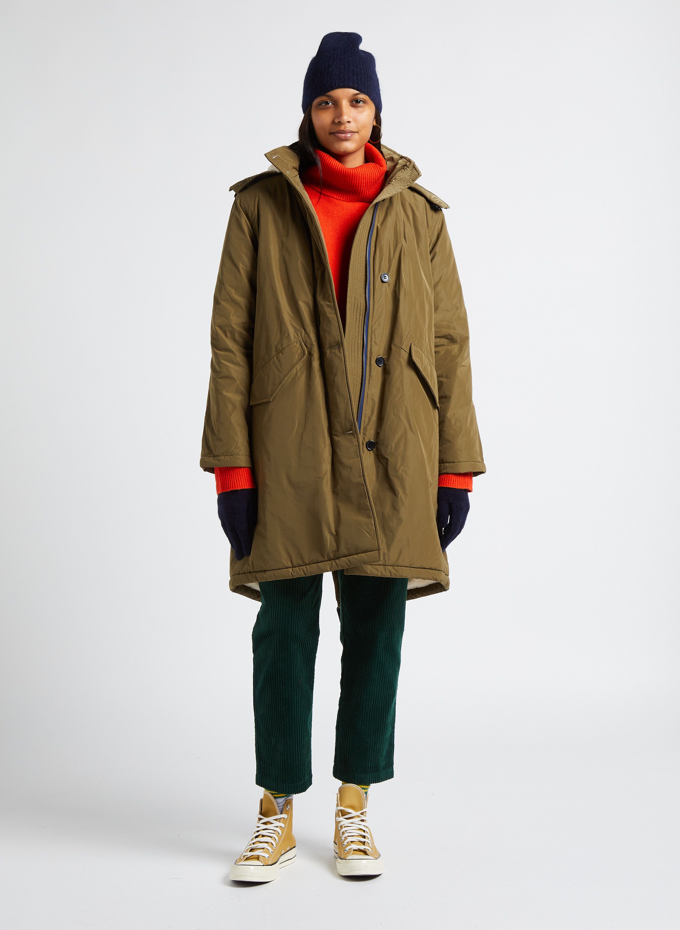 Parka oversize capuche Vert