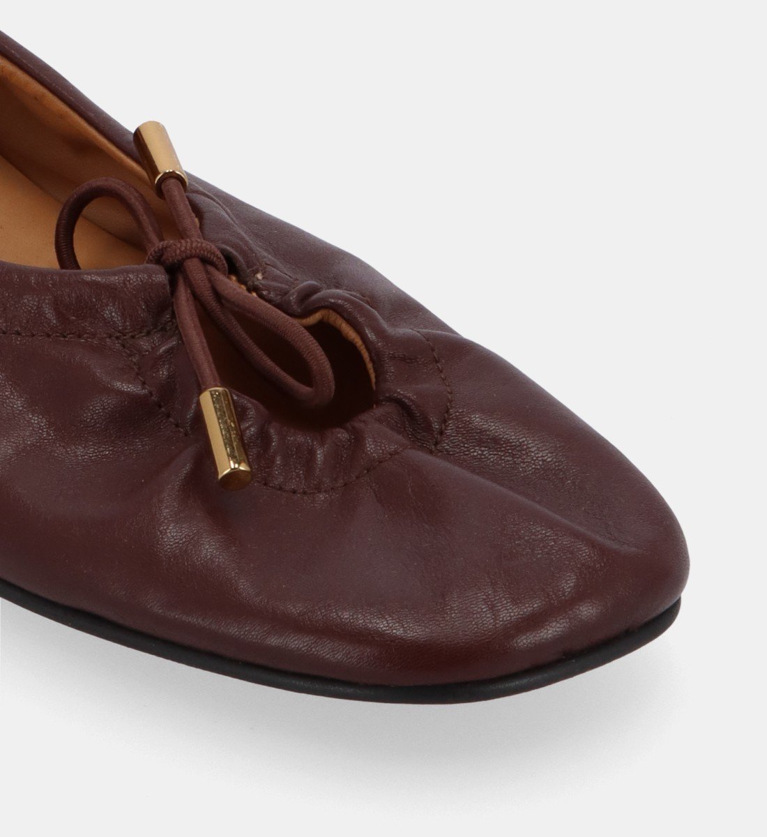 靴 ALOHAS Rosalind Brown Ballet Flats 37 Rosalind Brown Leather Ballet Flats | ALOHAS