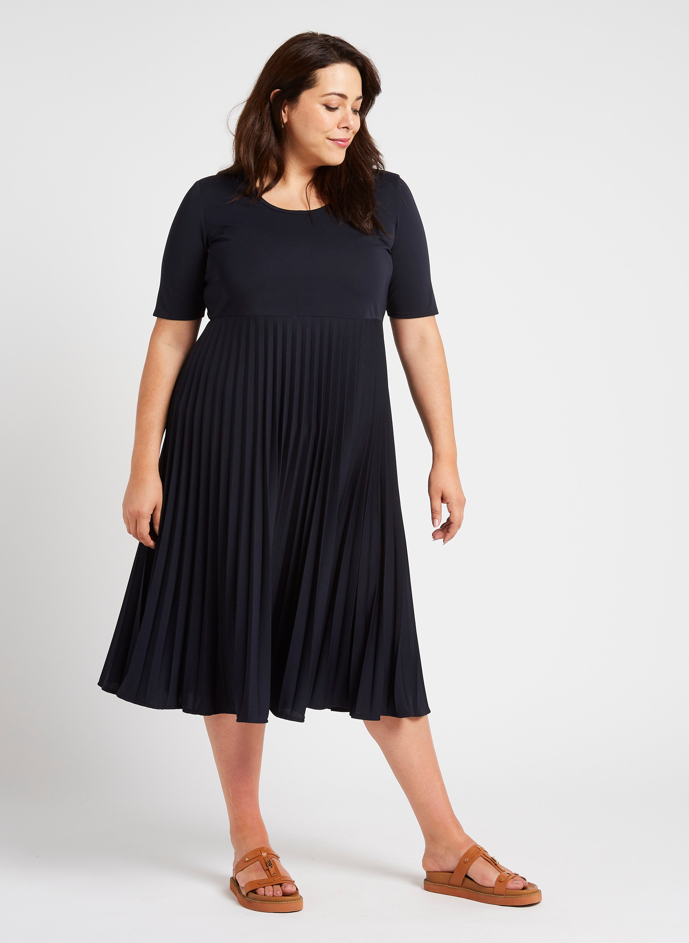 Tailliertes Midikleid PERSONA by Marina Rinaldi Blau