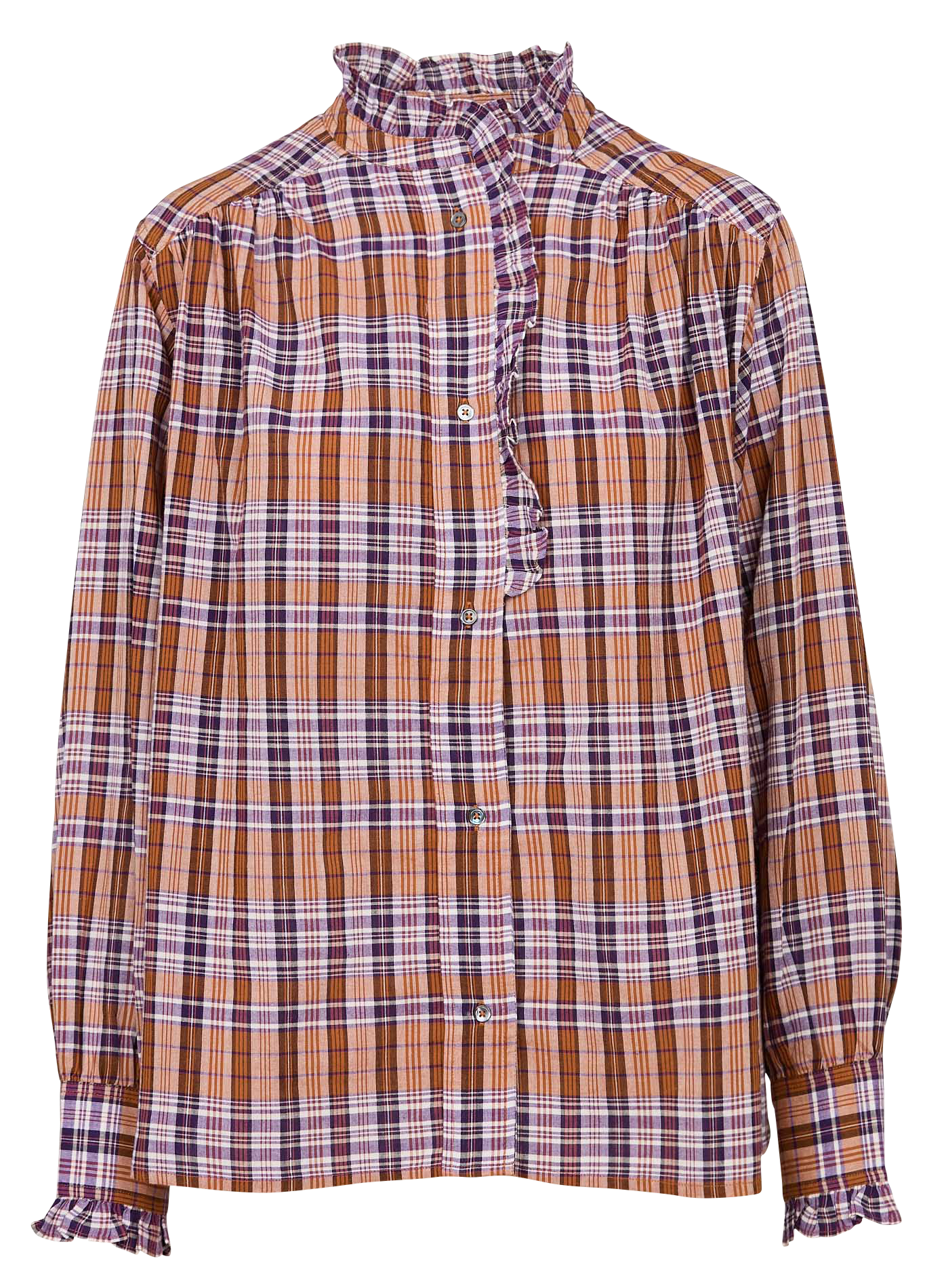 T-shirt met ronde hals, recht model, van bedrukt katoen Groen