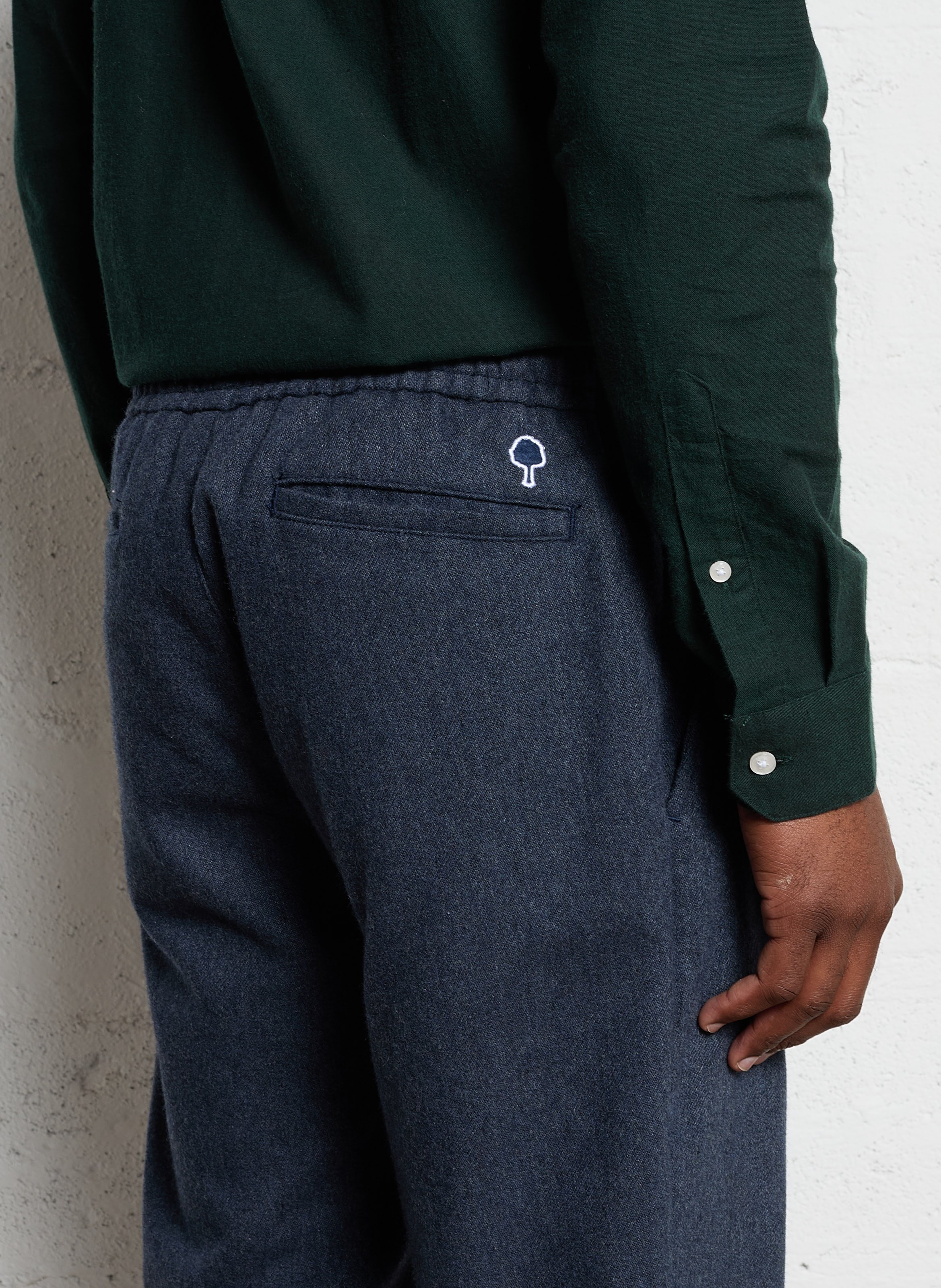 Gerade geschnittene Hose - Woll-Mix FAGUO Blau