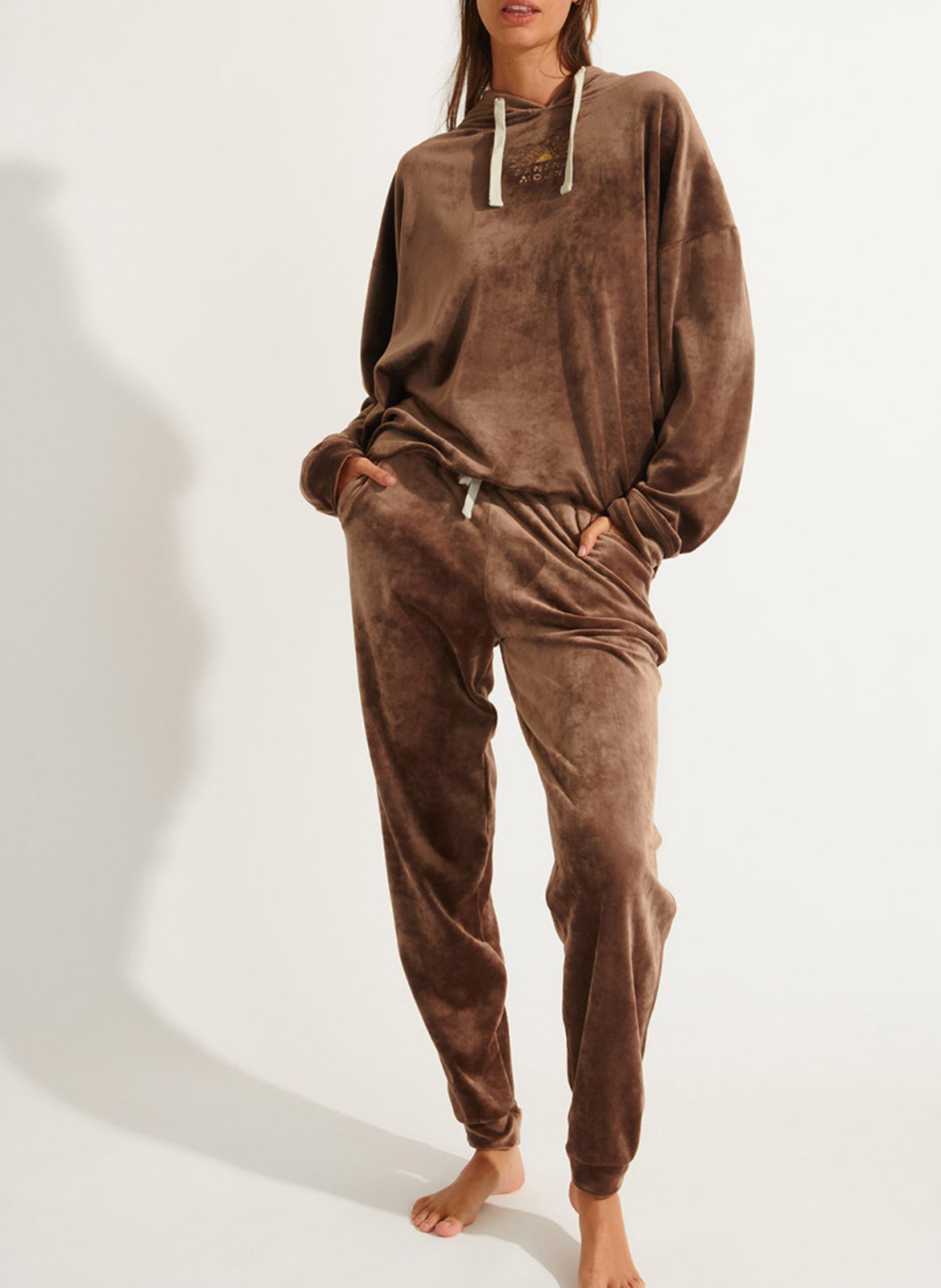 Jogginghose aus Samt BANANA MOON Braun