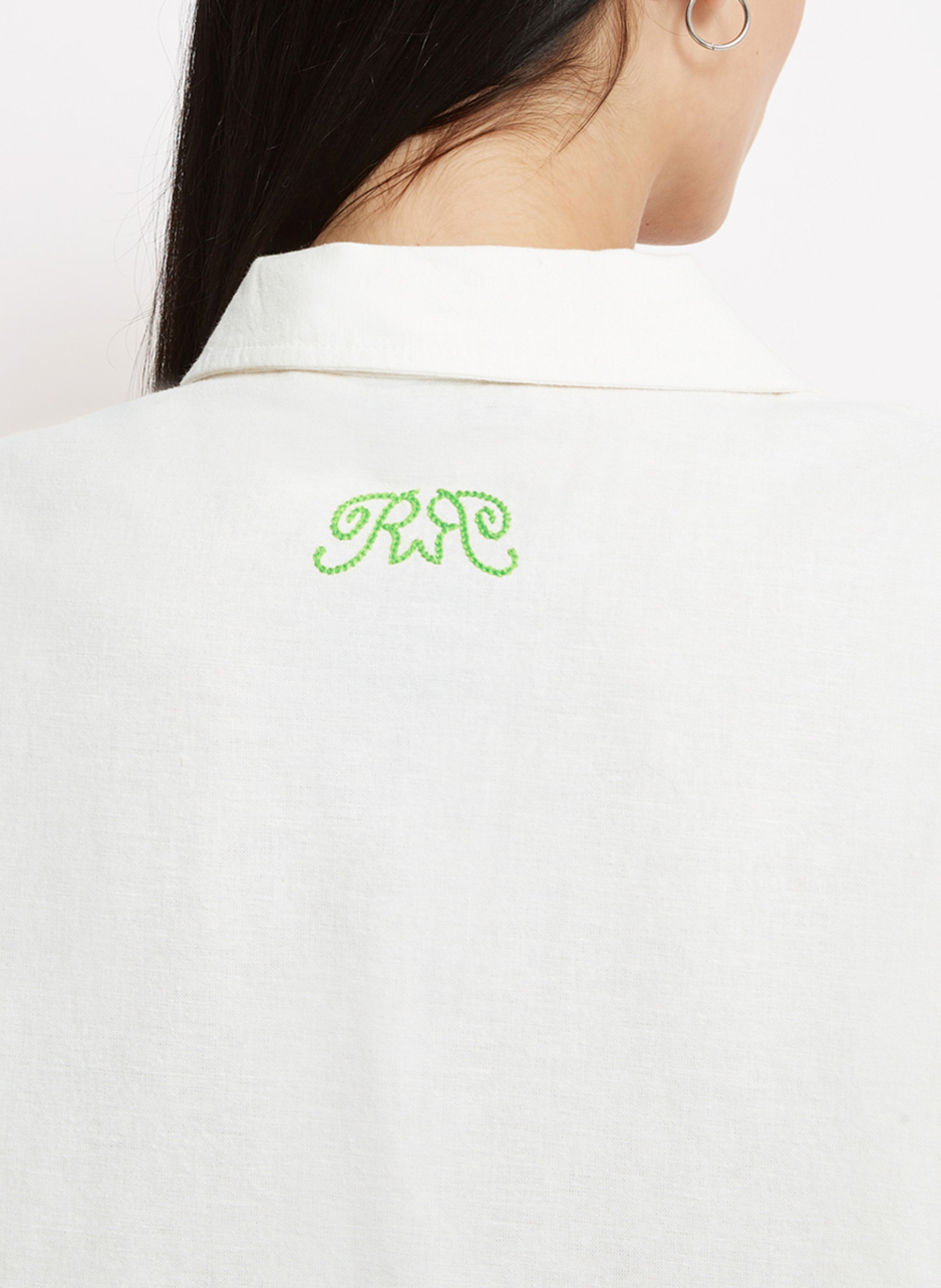 Chemise oversize en coton brodé ROSEANNA Beige