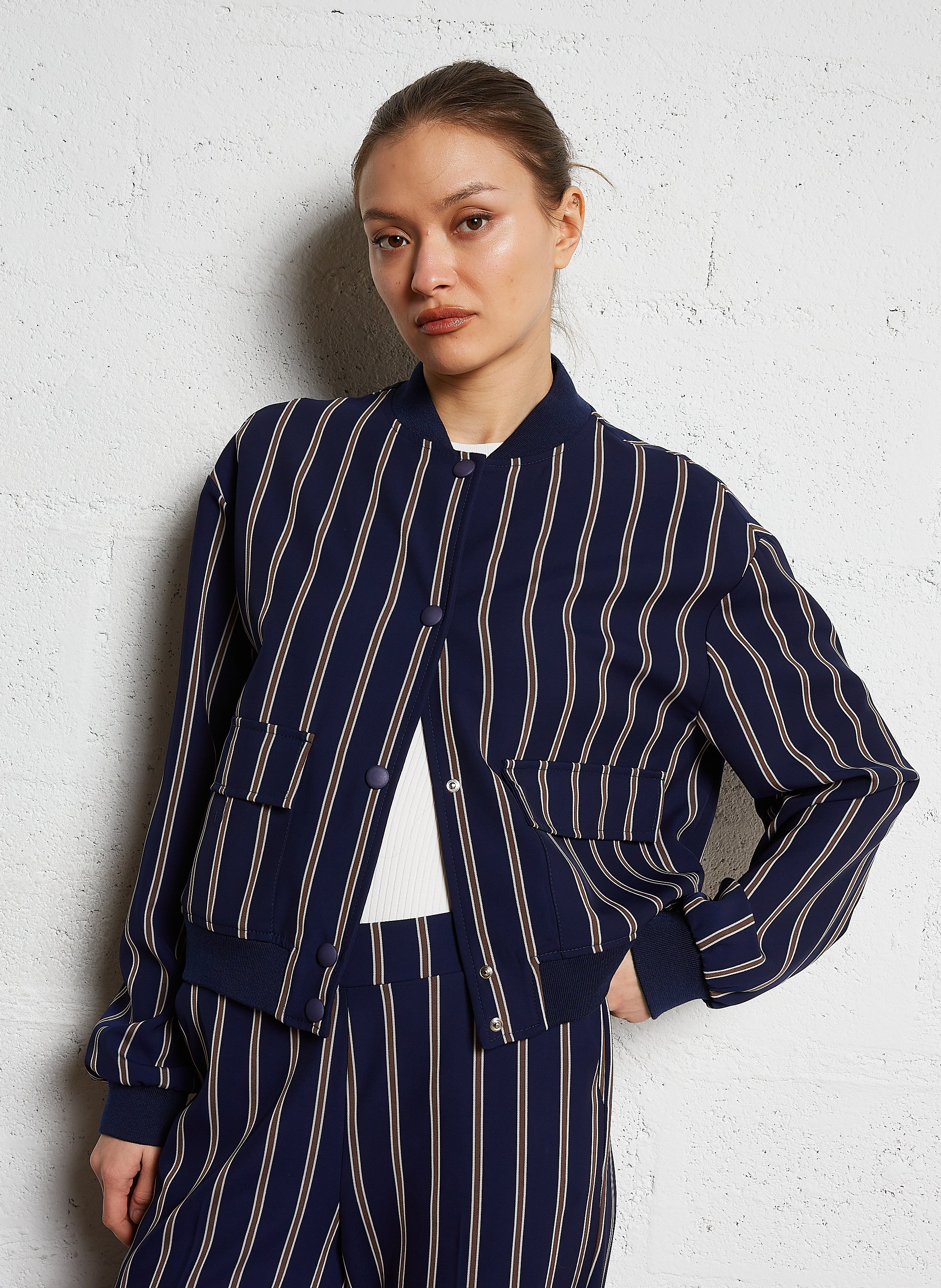 Short striped jacket IMPERIAL Blue