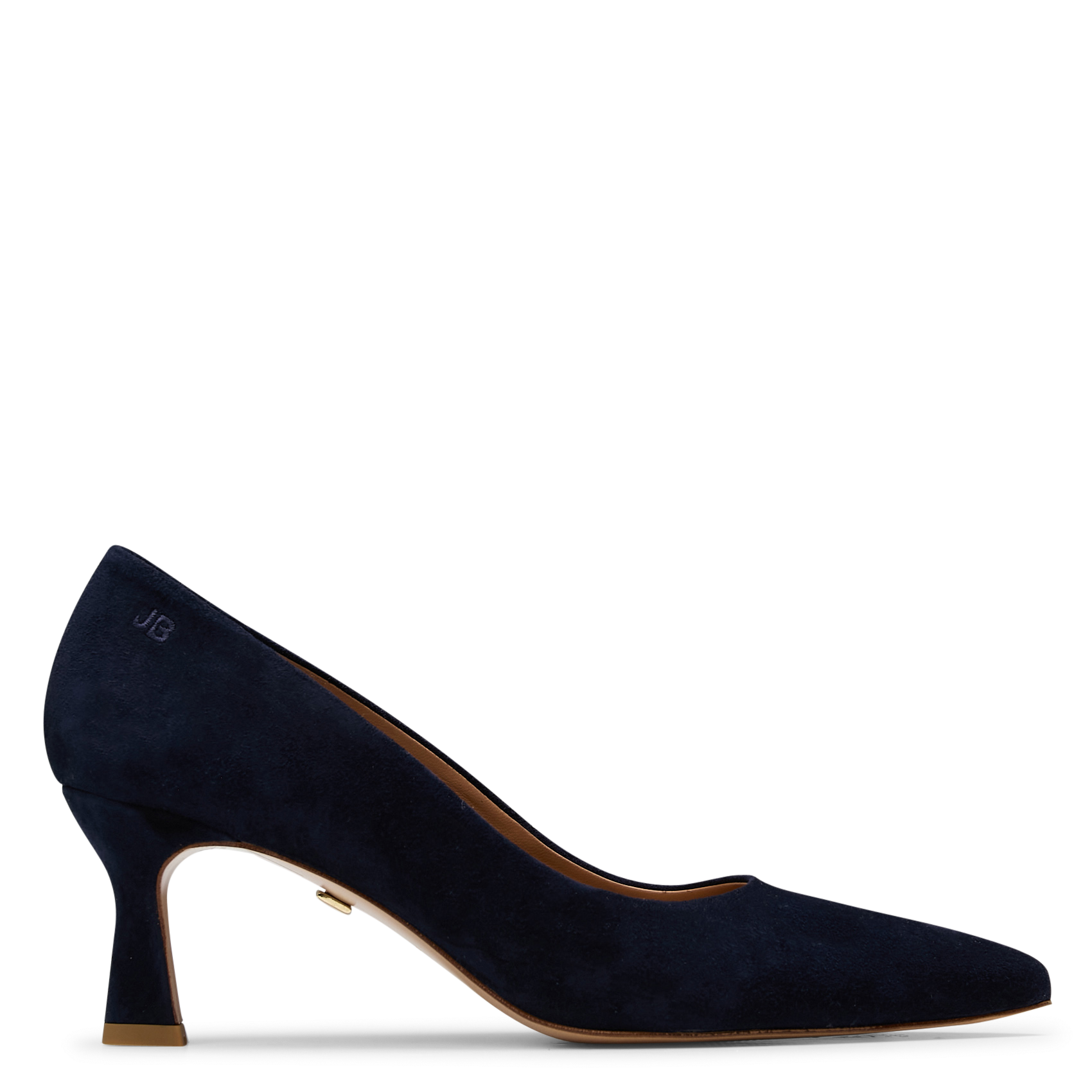 Suede pump with leather heel JB MARTIN Blue