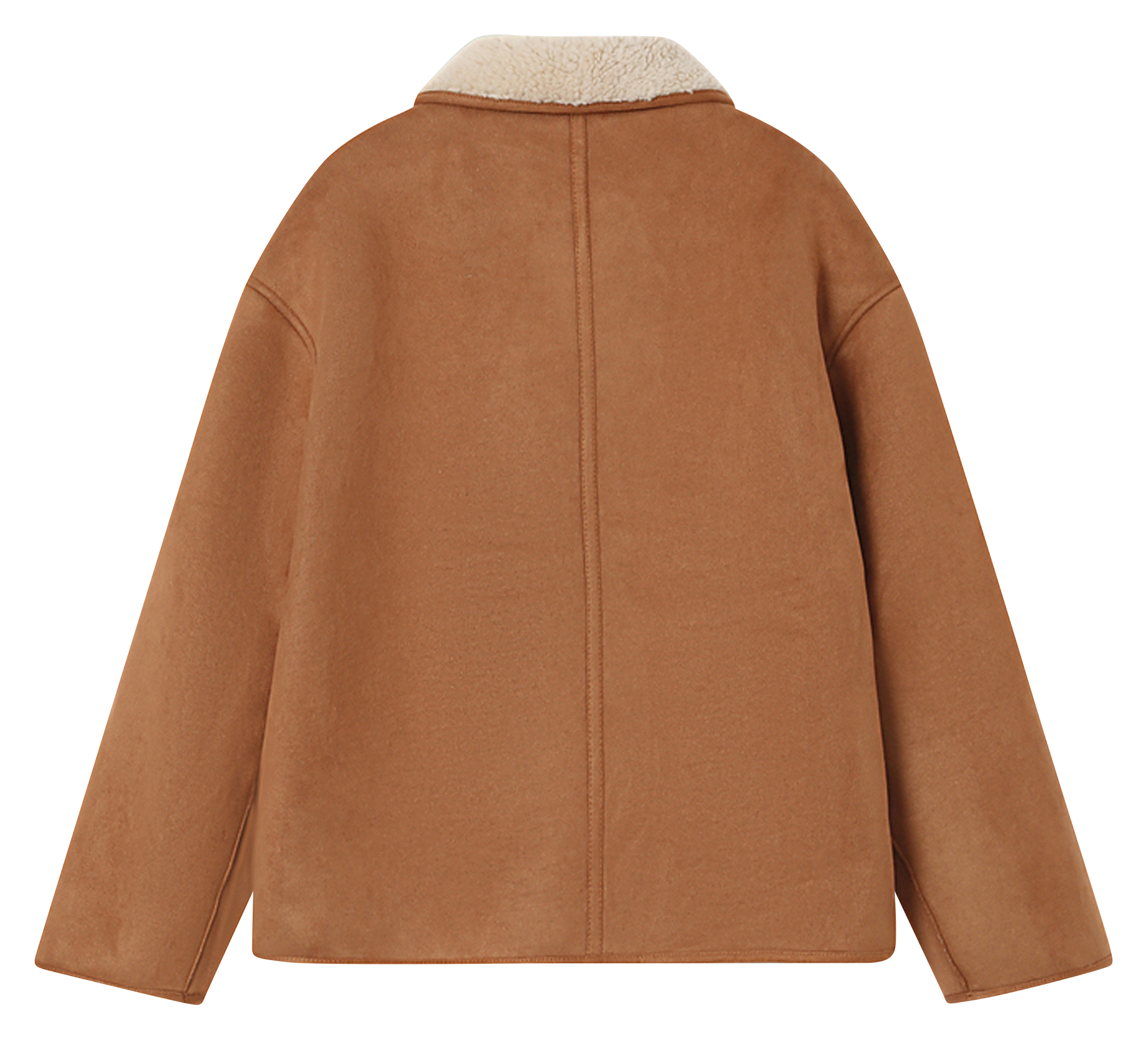 Shawl-collar faux fur oversized coat GRACE ET MILA Brown