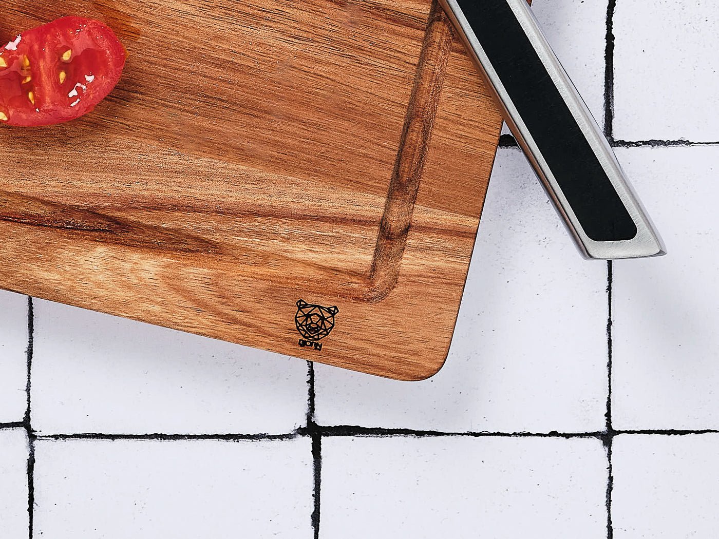 Acacia wood cutting board - 38 x 25cm BJORN Brown