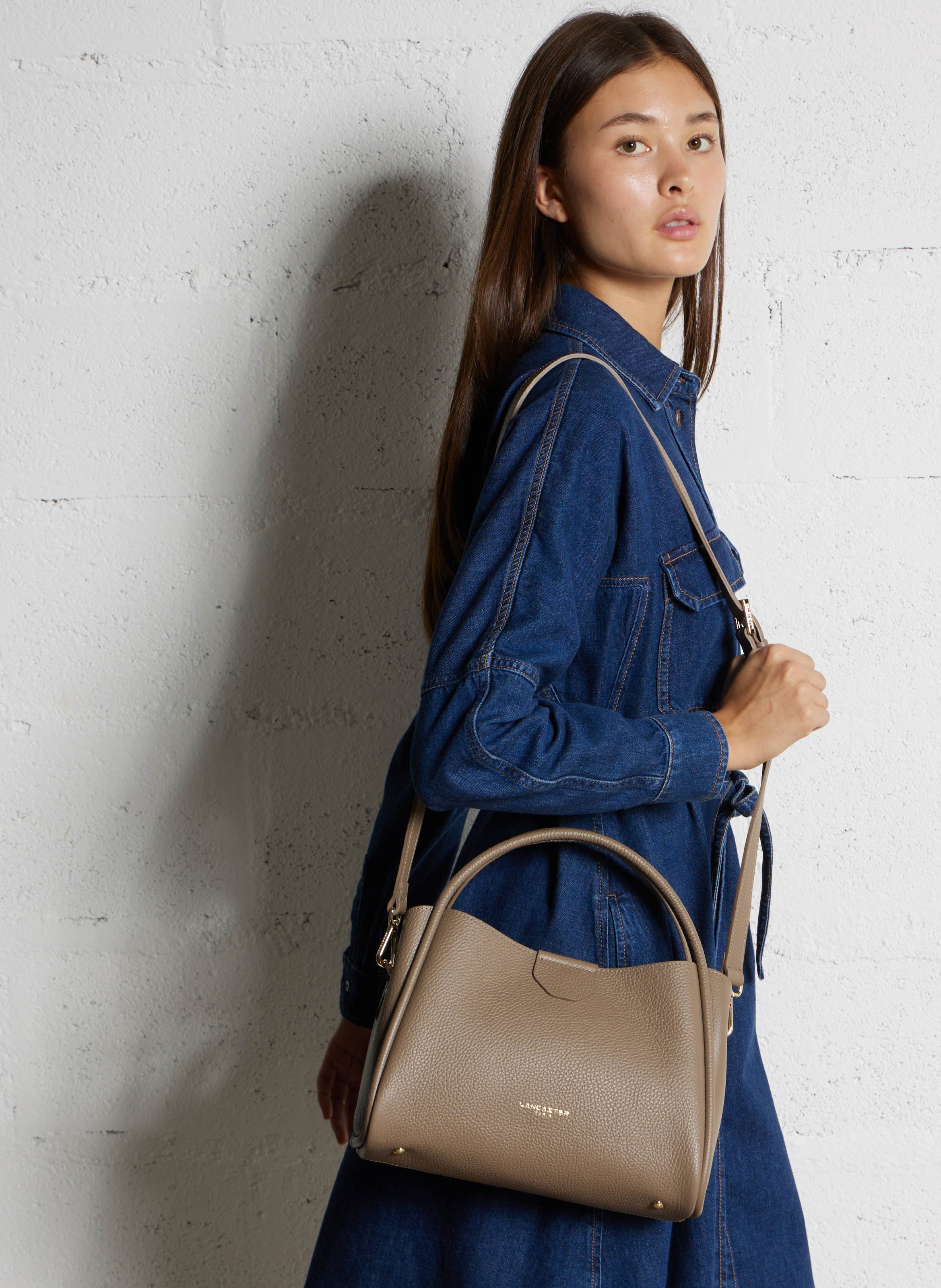 A-line leather skirt LANCASTER PARIS Beige