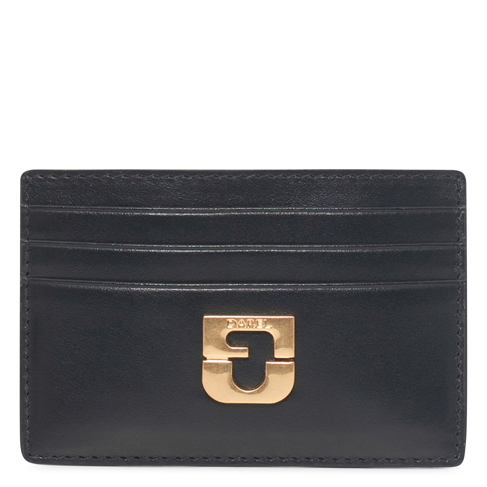 Porte-cartes en cuir uni GERARD DAREL Noir