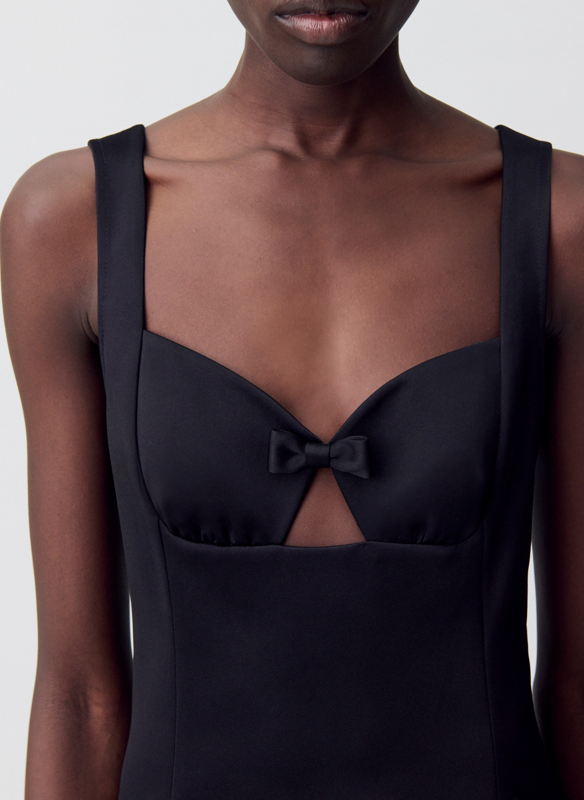 Robe courte unie à nœud CLAUDIE PIERLOT Noir