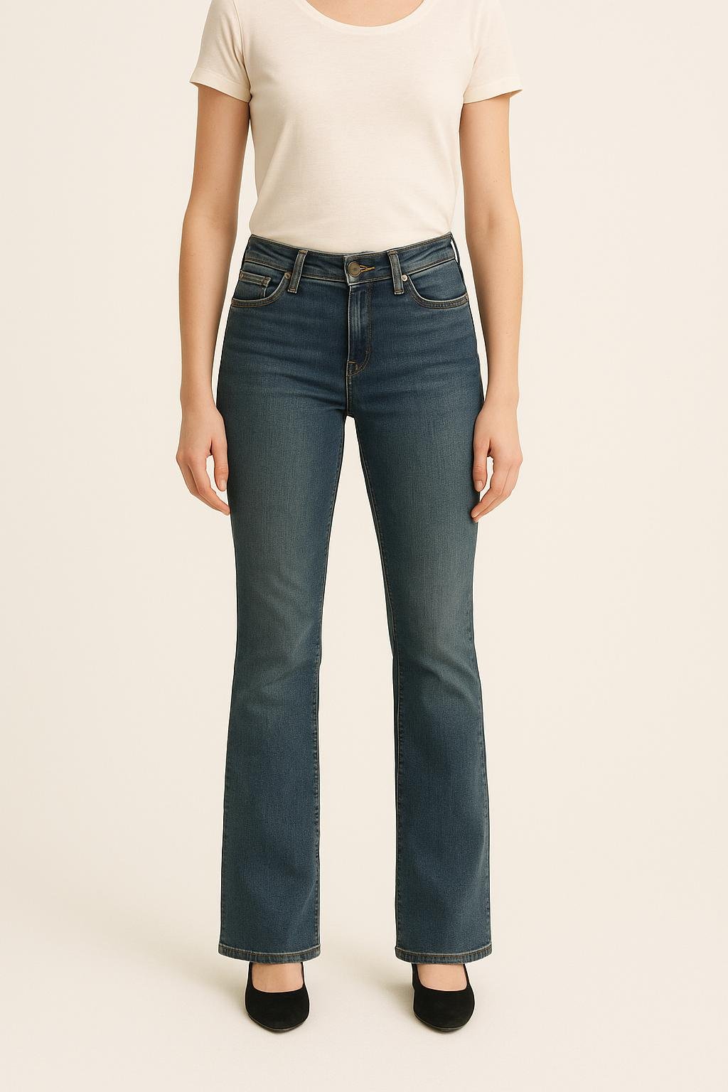 Cropped slim jeans with studs LEVI'S - Seconde main Blue