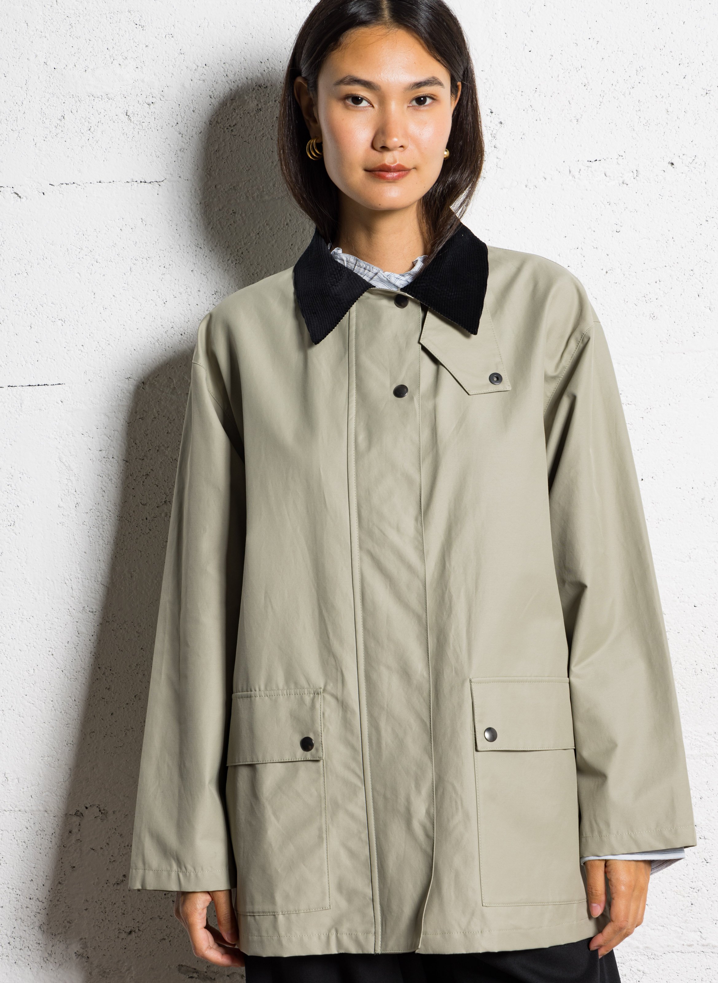 Veste oversize en coton mélangé MASSCOB Beige