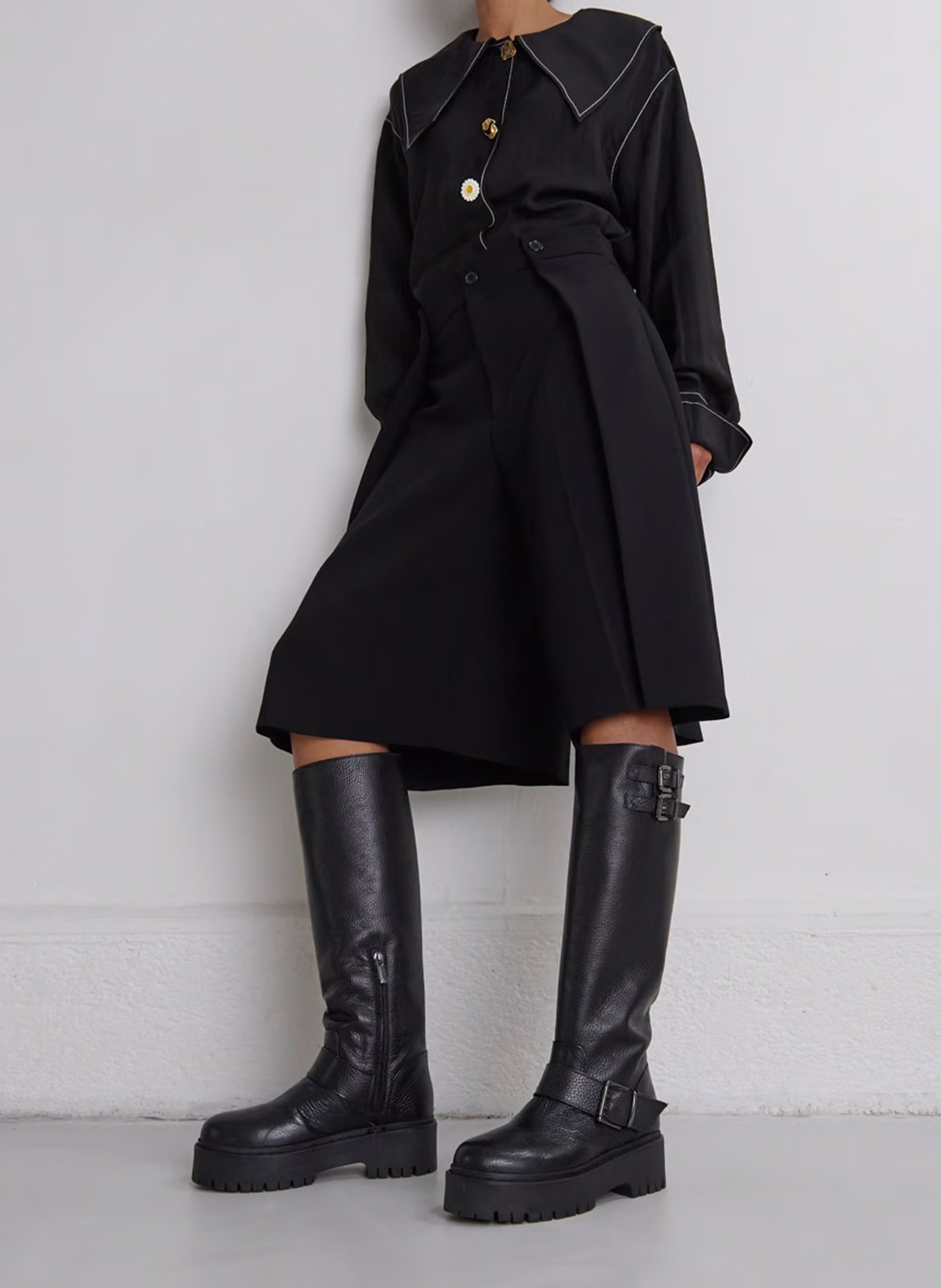 Bottes en cuir JONAK Noir