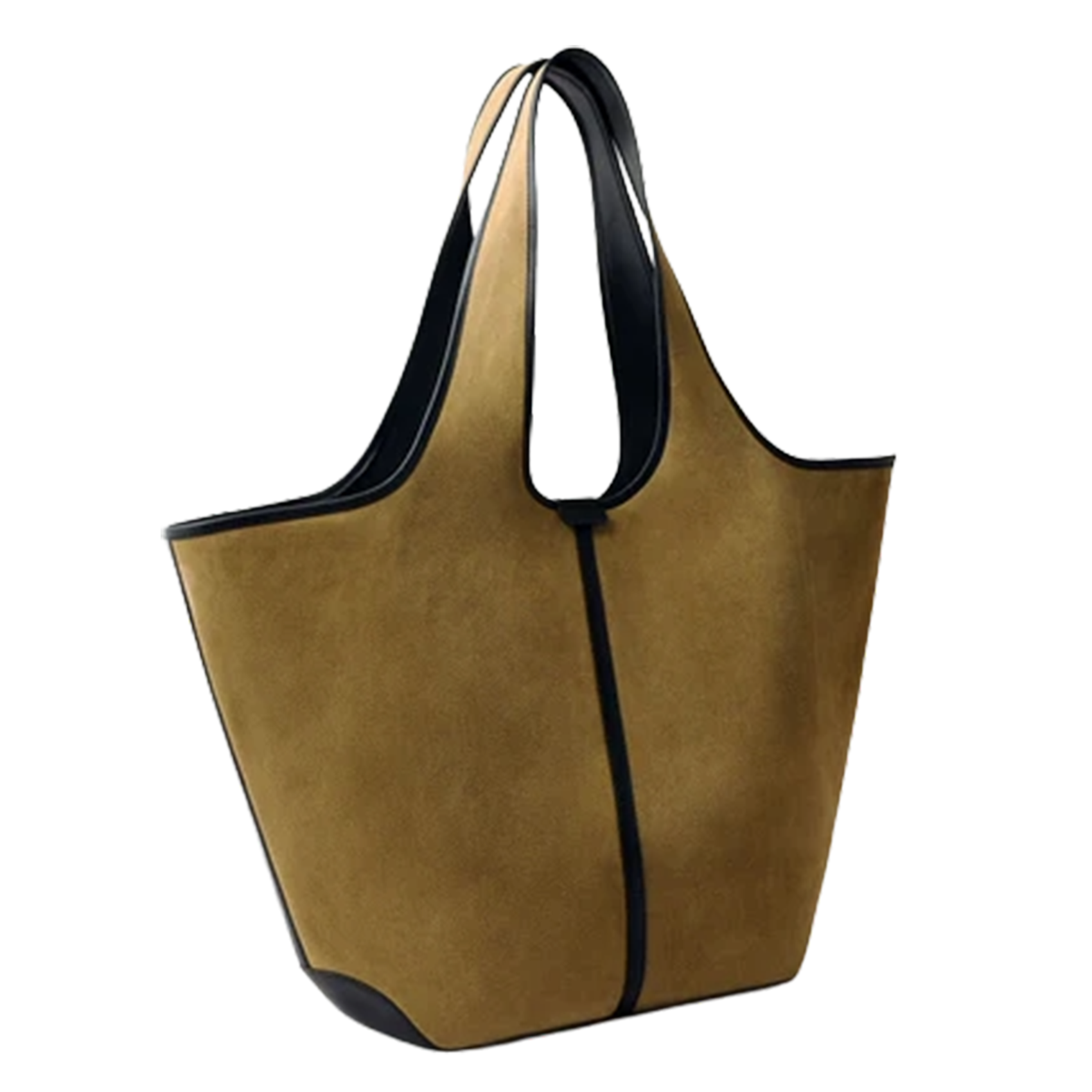 Leather tote bag SOEUR Brown