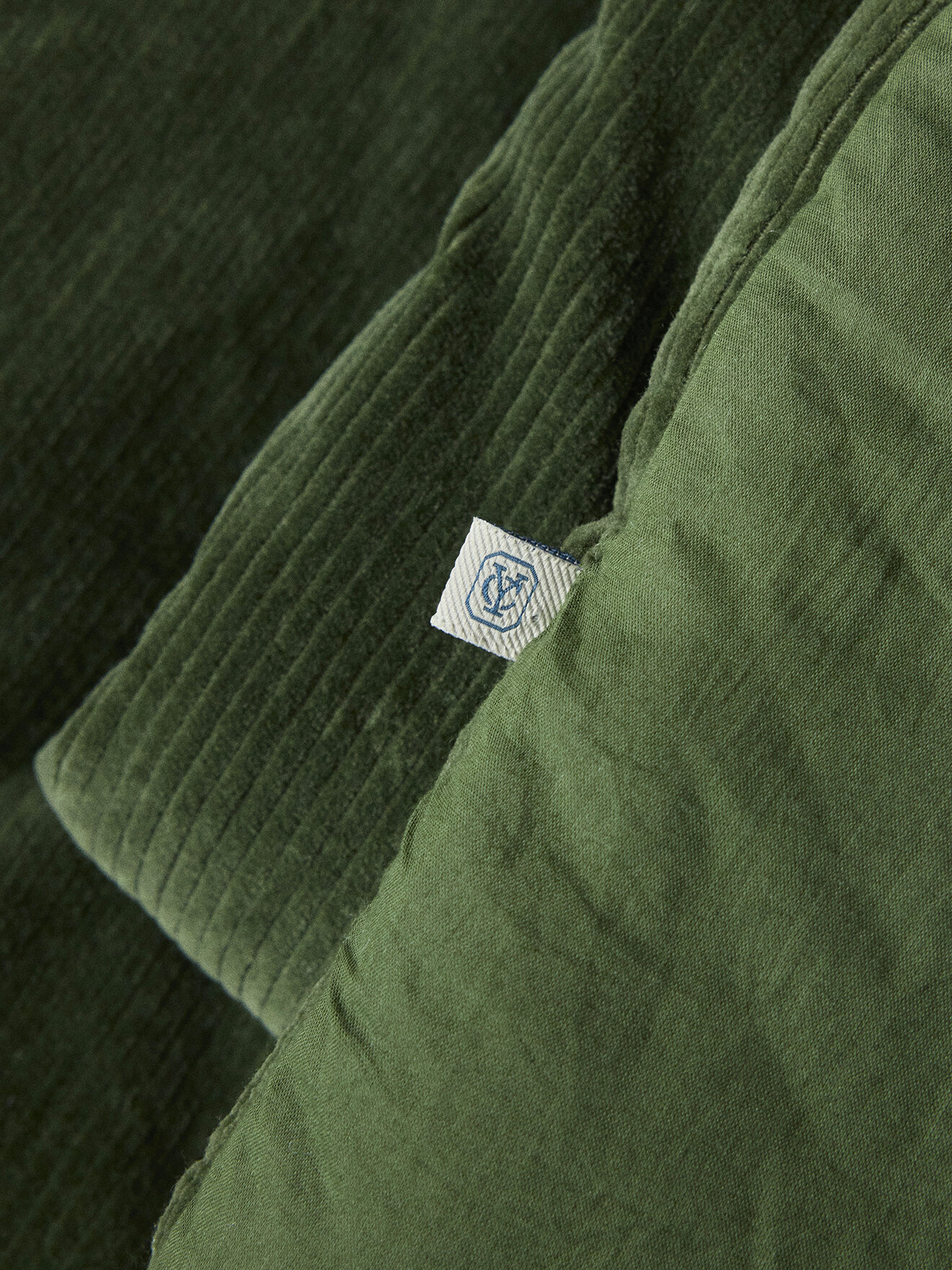 Corduroy quilted bedspread CYRILLUS Green