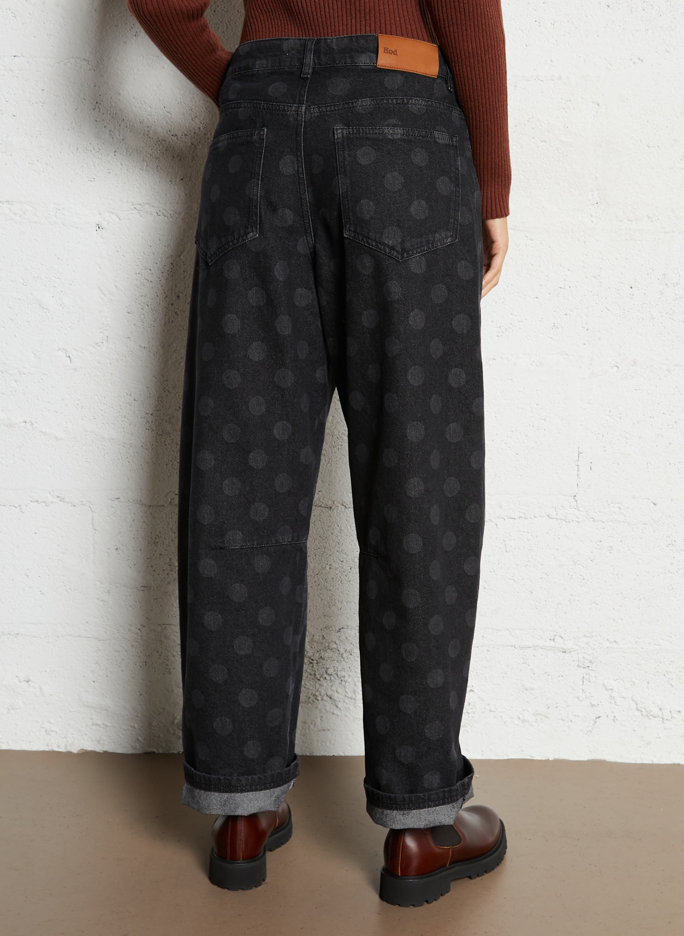Jean droit imprimé HOD PARIS Noir