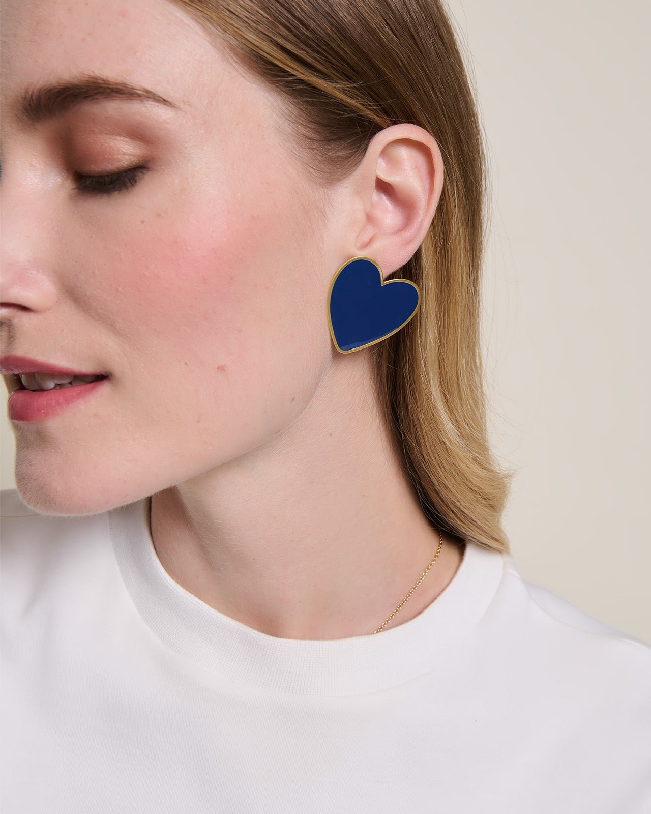 The very large heart earrings EMOI EMOI Blue